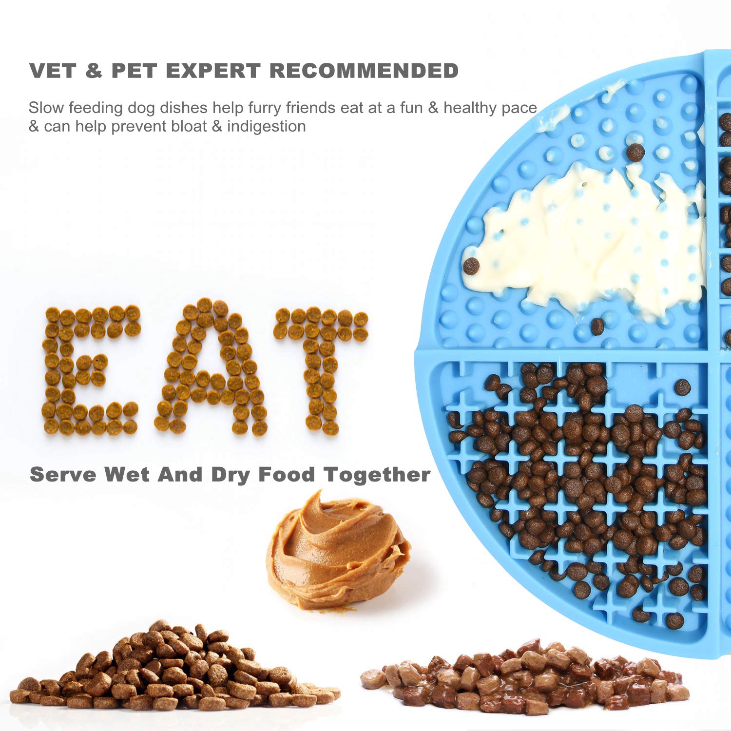 Bangp Licking Mat for Dogs and Cats,Dog Slow Feeders,Boredom Anxiety Reduction,Heavy-Duty Puzzle Mat Dog Treat Mat with Unique Q