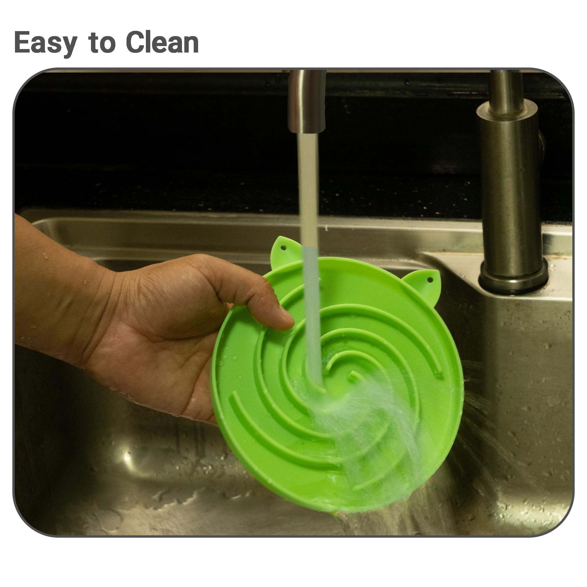 Bifeaw Slow Feeder Cat Bowl, Easy to Clean Silicone Bowl, Ideal for Dry and Wet Food (Orange and Cyan)