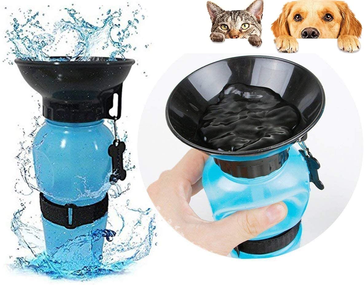 Renesmee Auto Mug Dog Water Bottle 500Ml Bpa Free Outdoor Portable Feeder Sipper & Drinking Cup For Pets  LeakProof For Hiking
