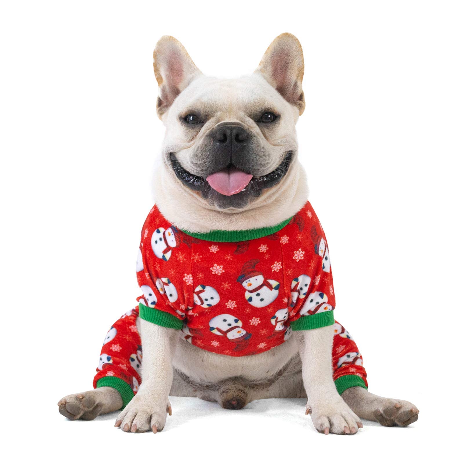 Cutebone Dog Christmas Pajamas Sweater Gifts For Small Dogs Clothes P136M