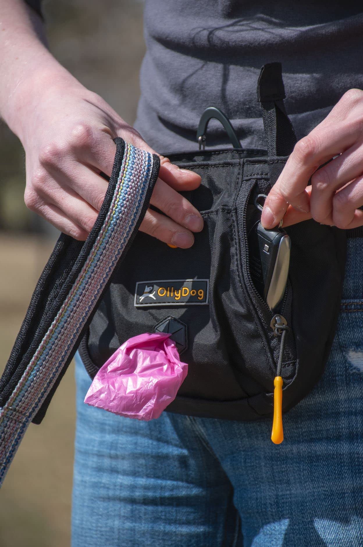 OllyDog Backcountry Day Bag Fanny Pack, Dog Treat Pouch, Polyester, One Size, Raven, Model 1050-1100-102