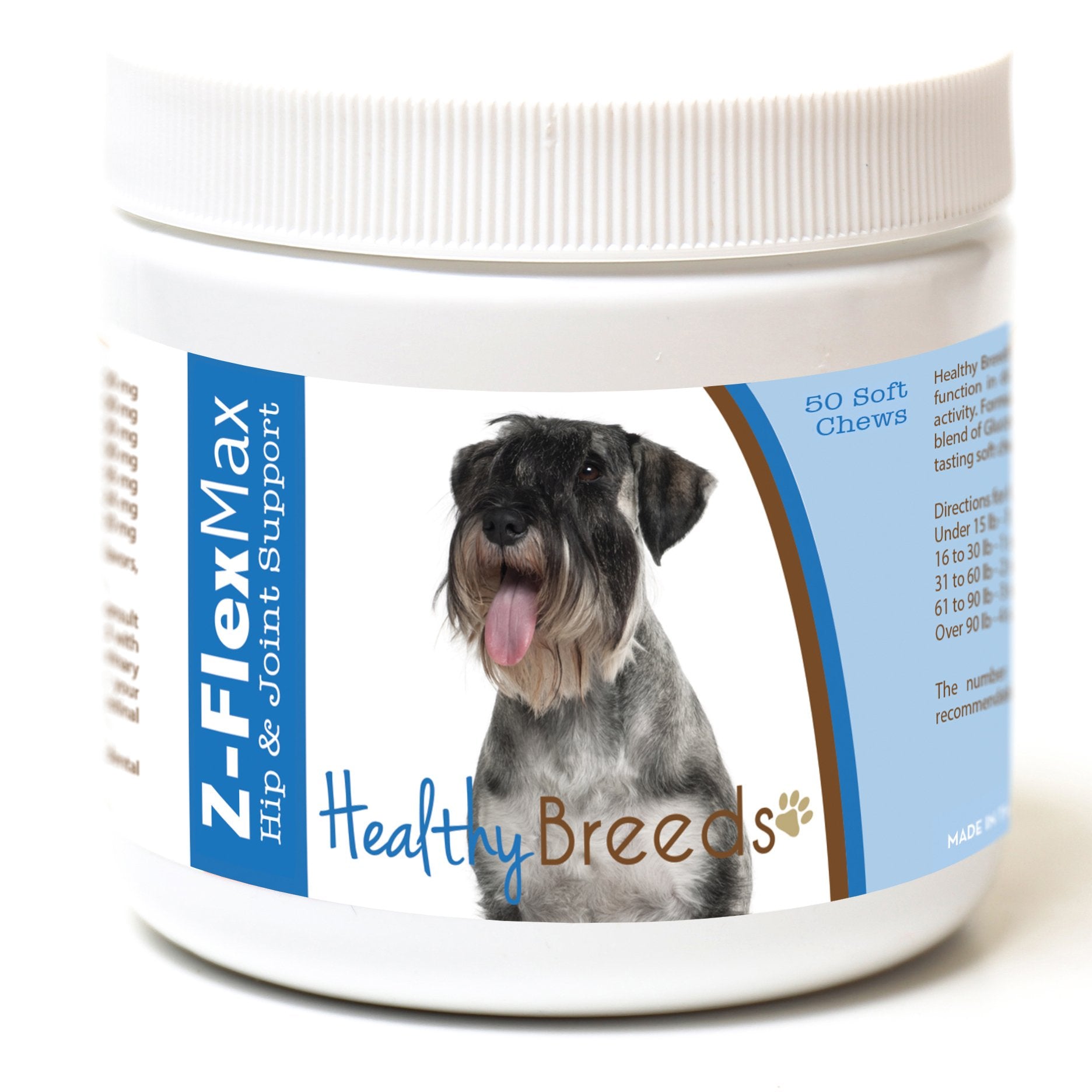 Healthy Breeds Standard Schnauzer Z-Flex Max Hip and Joint Soft Chews 50 Count