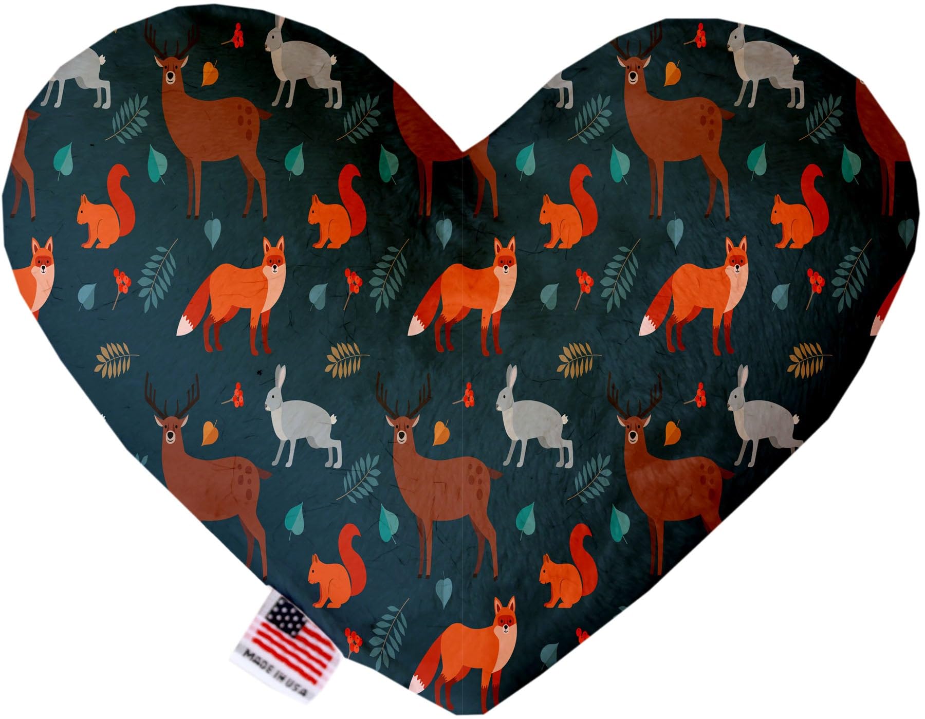 Pet and Dog Plush Heart or Bone Toy, "Fall Harvest Group" (Available in different sizes, and 12 different pattern options!) Fall Friends 6" Plush Heart