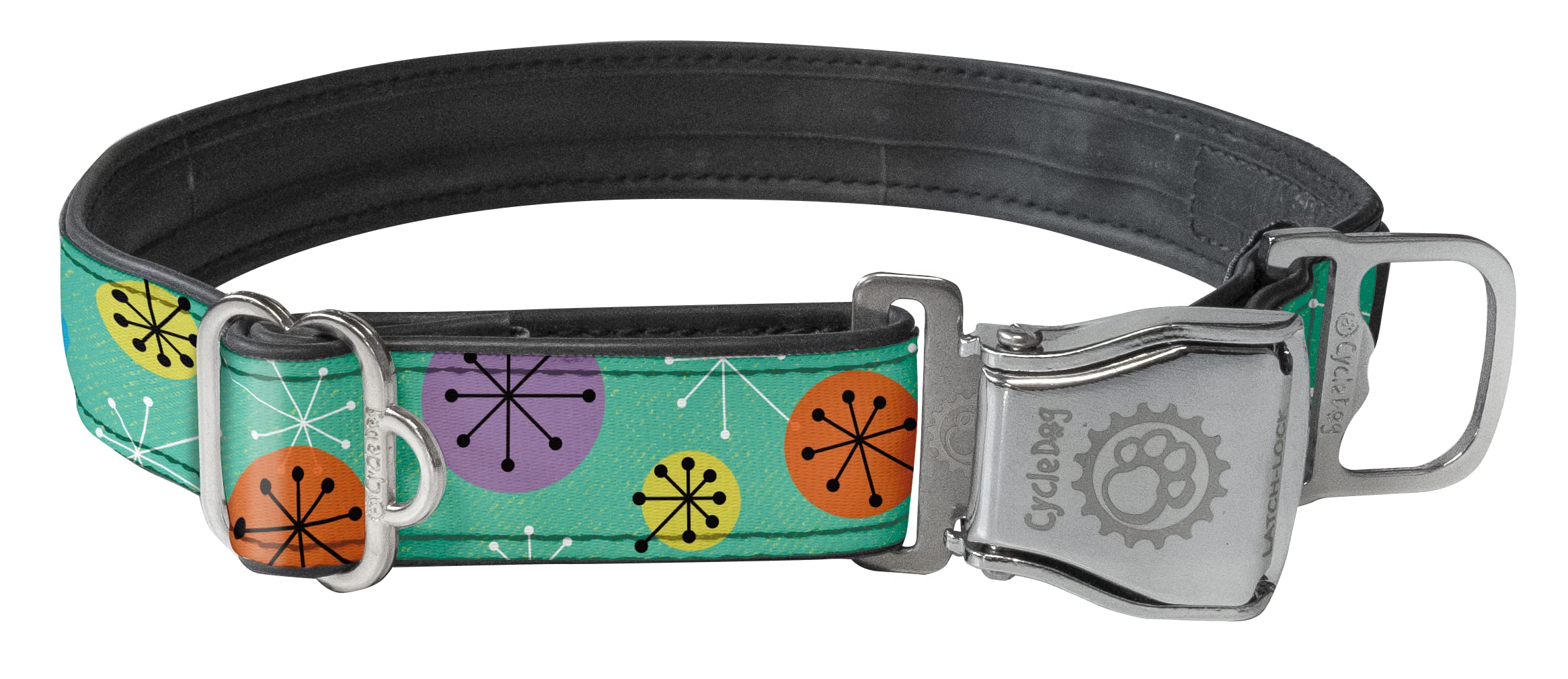 Cycle Dog Rcm-Asb-M Dog, Medium Collar, Atomic Starburst