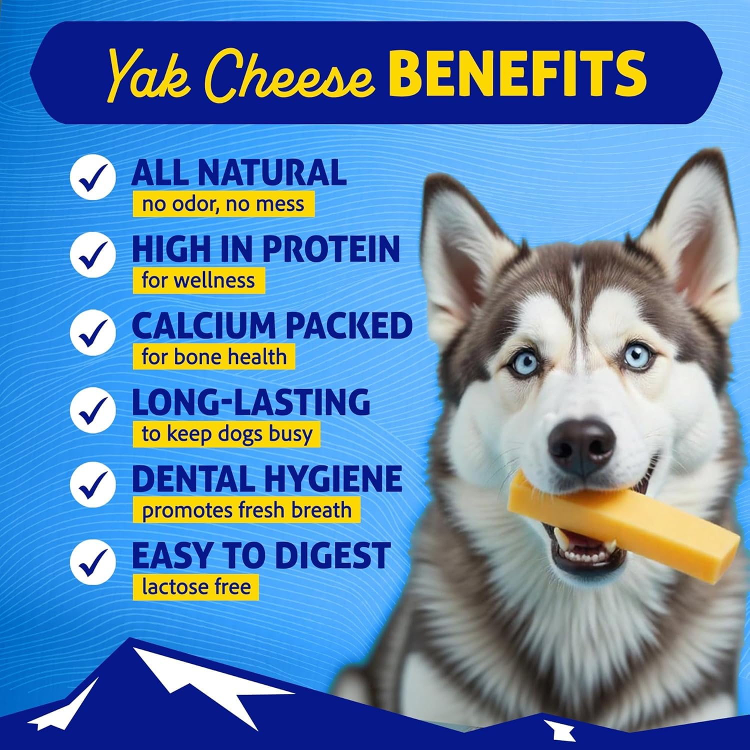 Himalayan Dog Chew Cheese Chews, Long Lasting, Stain Free, Protein Rich, Low Odor, 100% Natural, Healthy & Safe, No Lactose, Glu