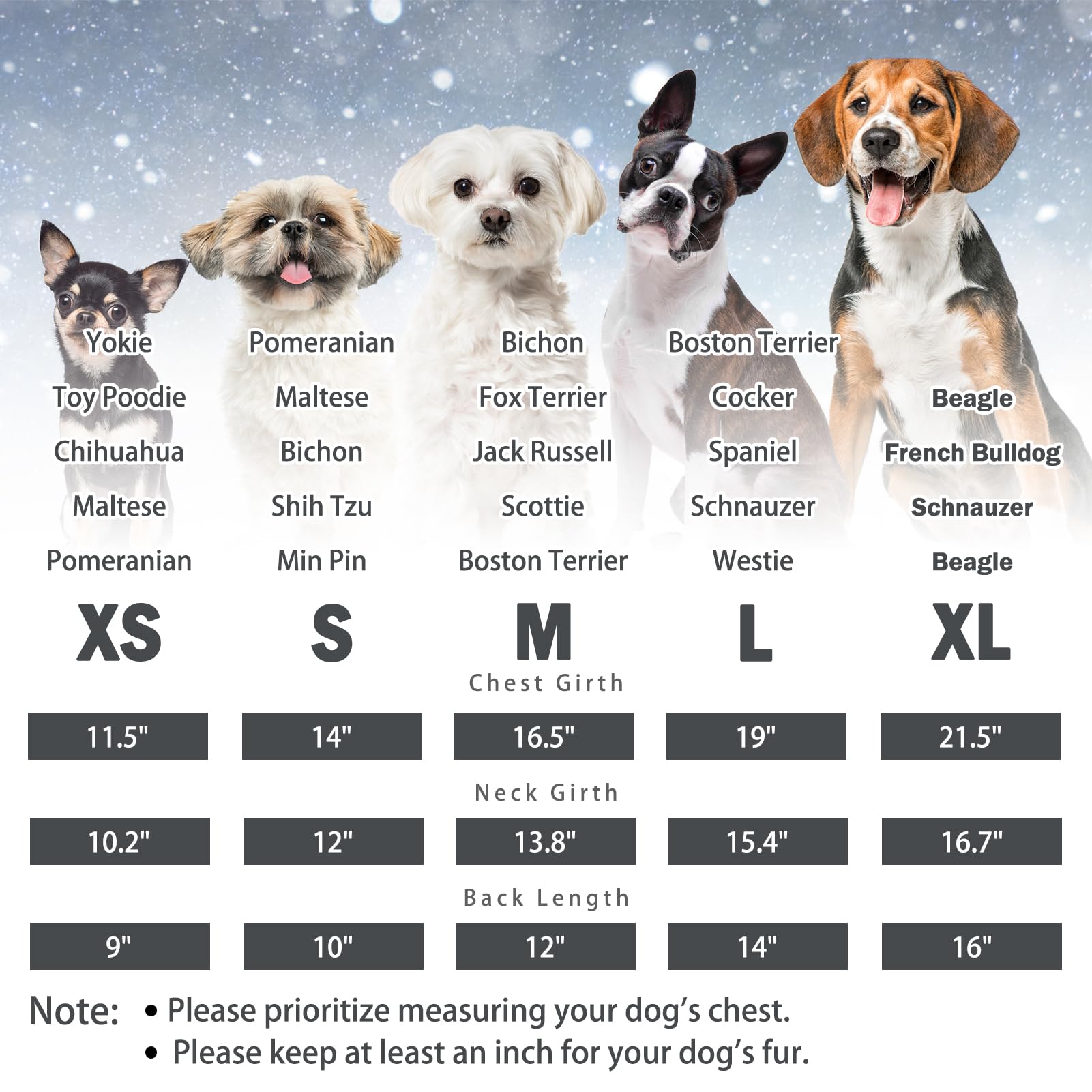 Scenereal Winter Dog Vest Coat With Harness Built In, Warm Dog Jacket For Small Medium Dogs, Dog Cold Weather Coats With Zipper,