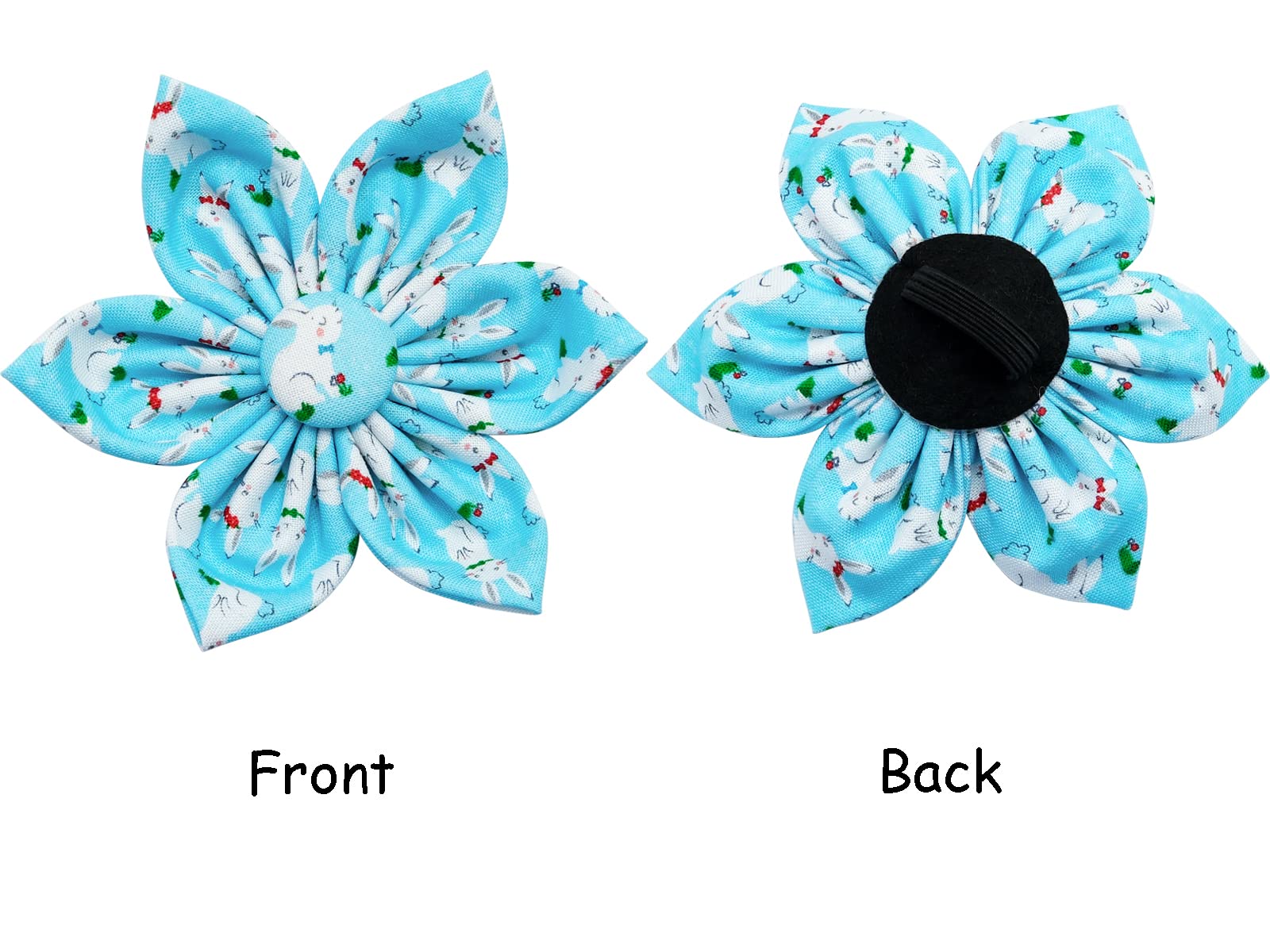 Lionet Paws Easter Dog Collar With Flower, Bunny Flower Collar With Metal Buckle For Dogs, Adjustable Comfortable Dog Collar Gir