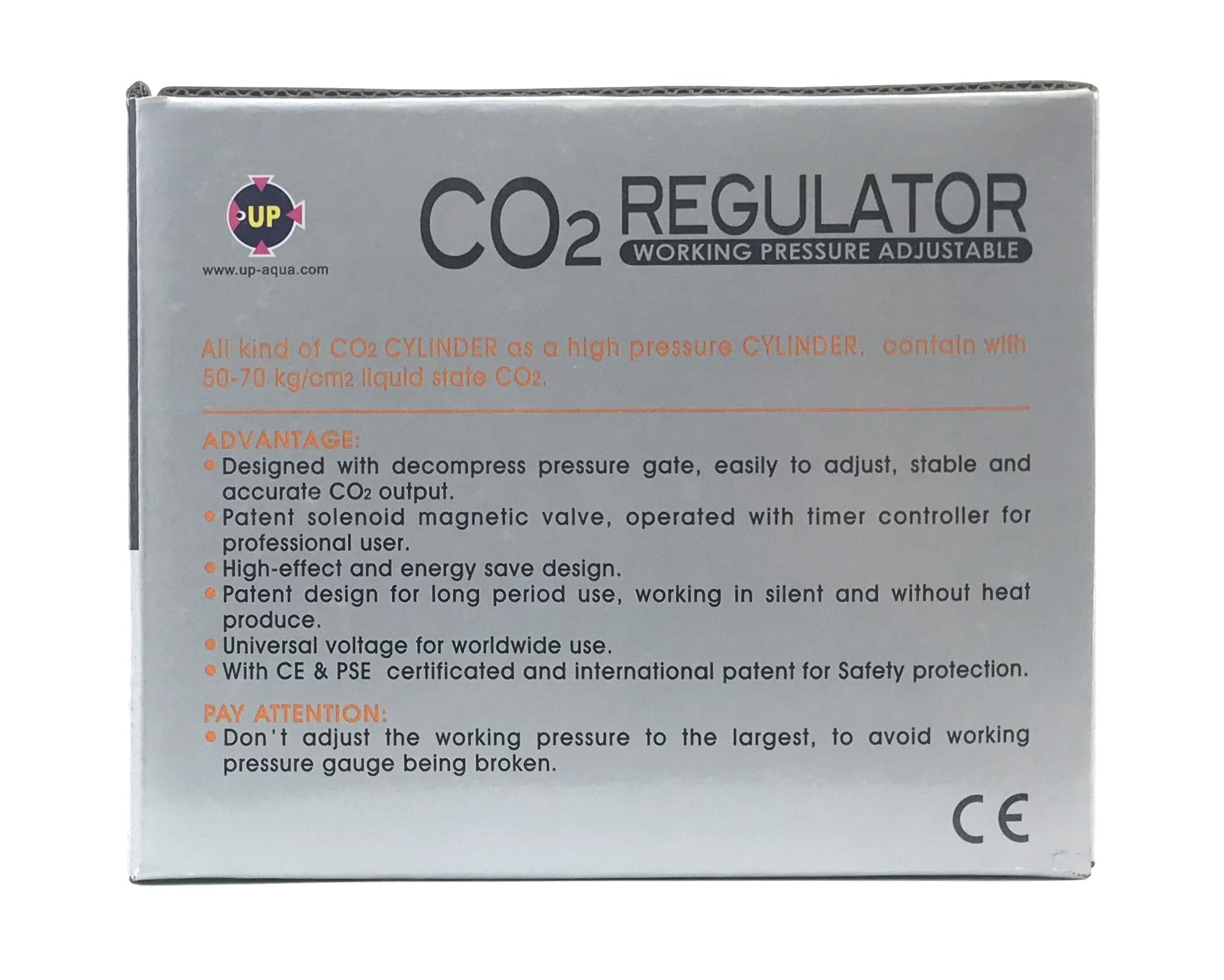 U.P. Aqua CO2 Regulator for Aquarium - Model UA-165, Brass Material, Efficient CO2 Control