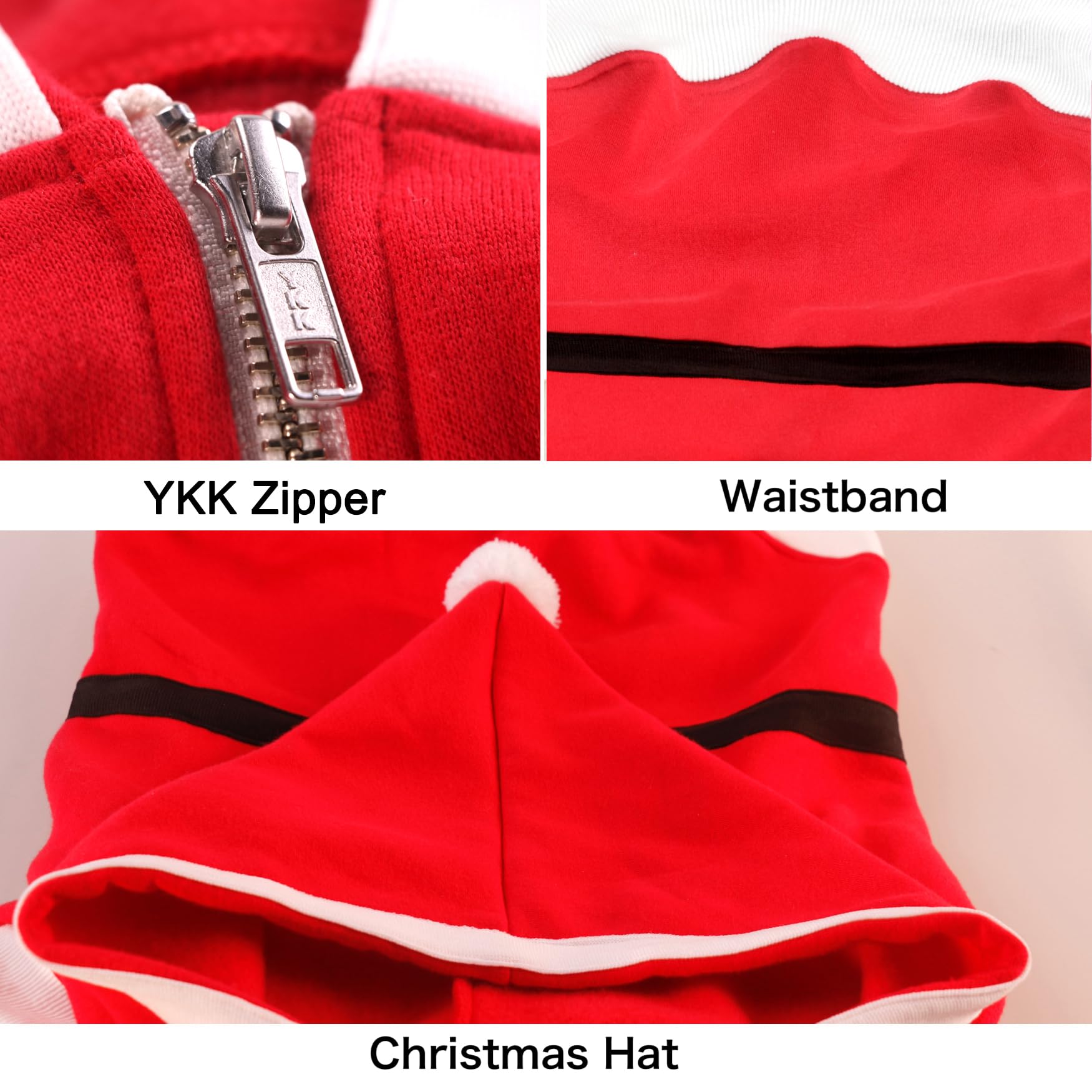 Arunners Santa Claus Father Christmas Costumes Clothes For Extra Large Dogs Hoodies Labrador Rottweiler Great Dane, Red, 3X-Larg