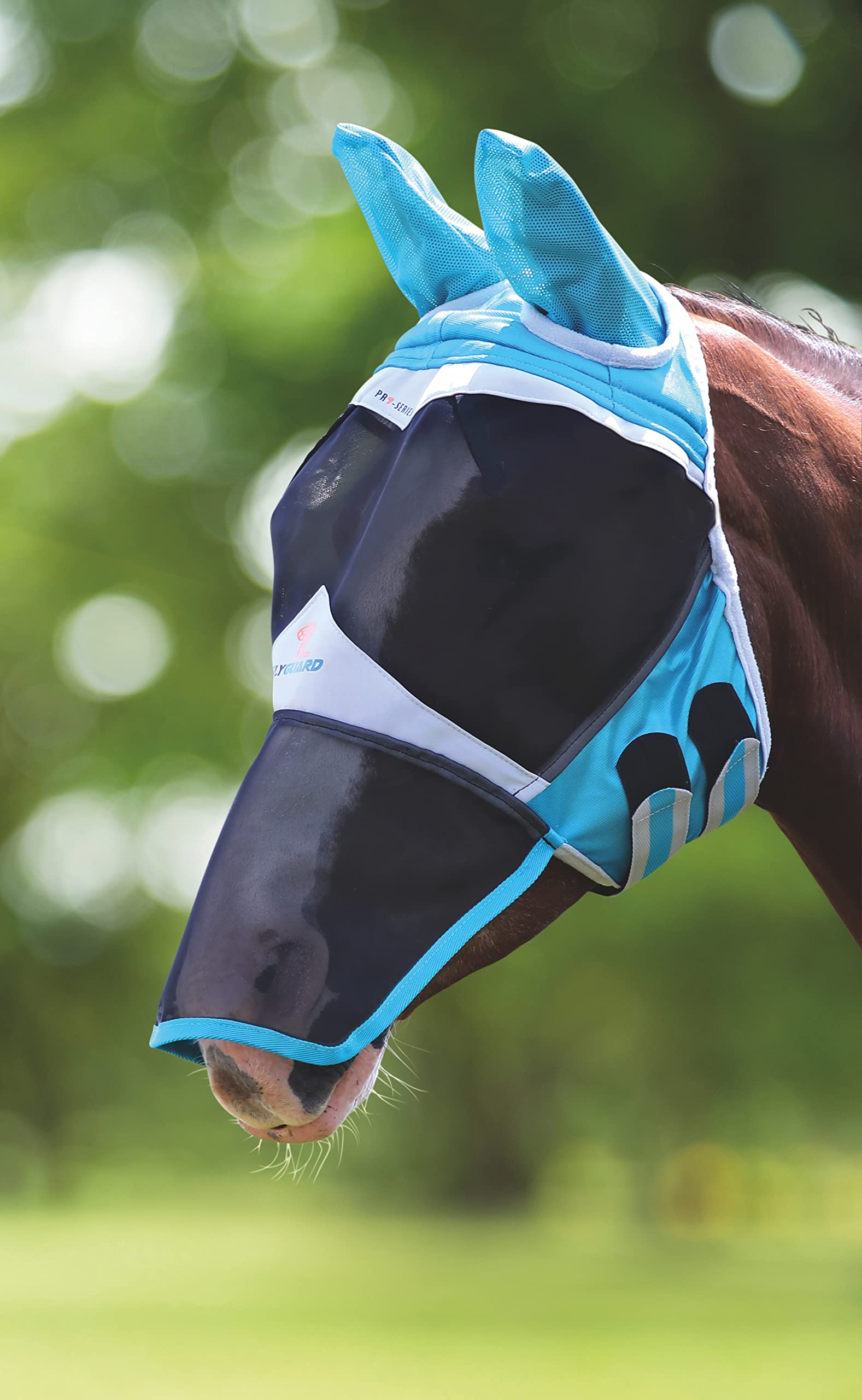 Fine Mesh Fly Mask with Ears & Nose (Extra Full, Teal)