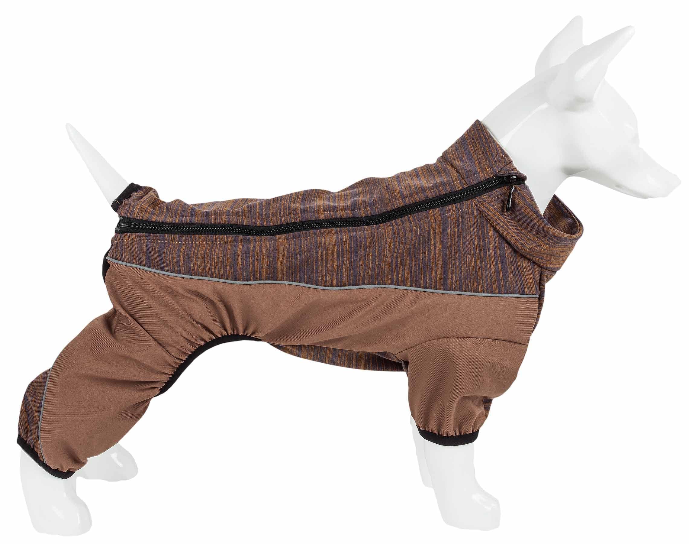 Pet Life Active 'Chase Pacer' Heathered Performance 4-Way Stretch Two-Toned Full Body Warm Up(D0102H70Kxg.)