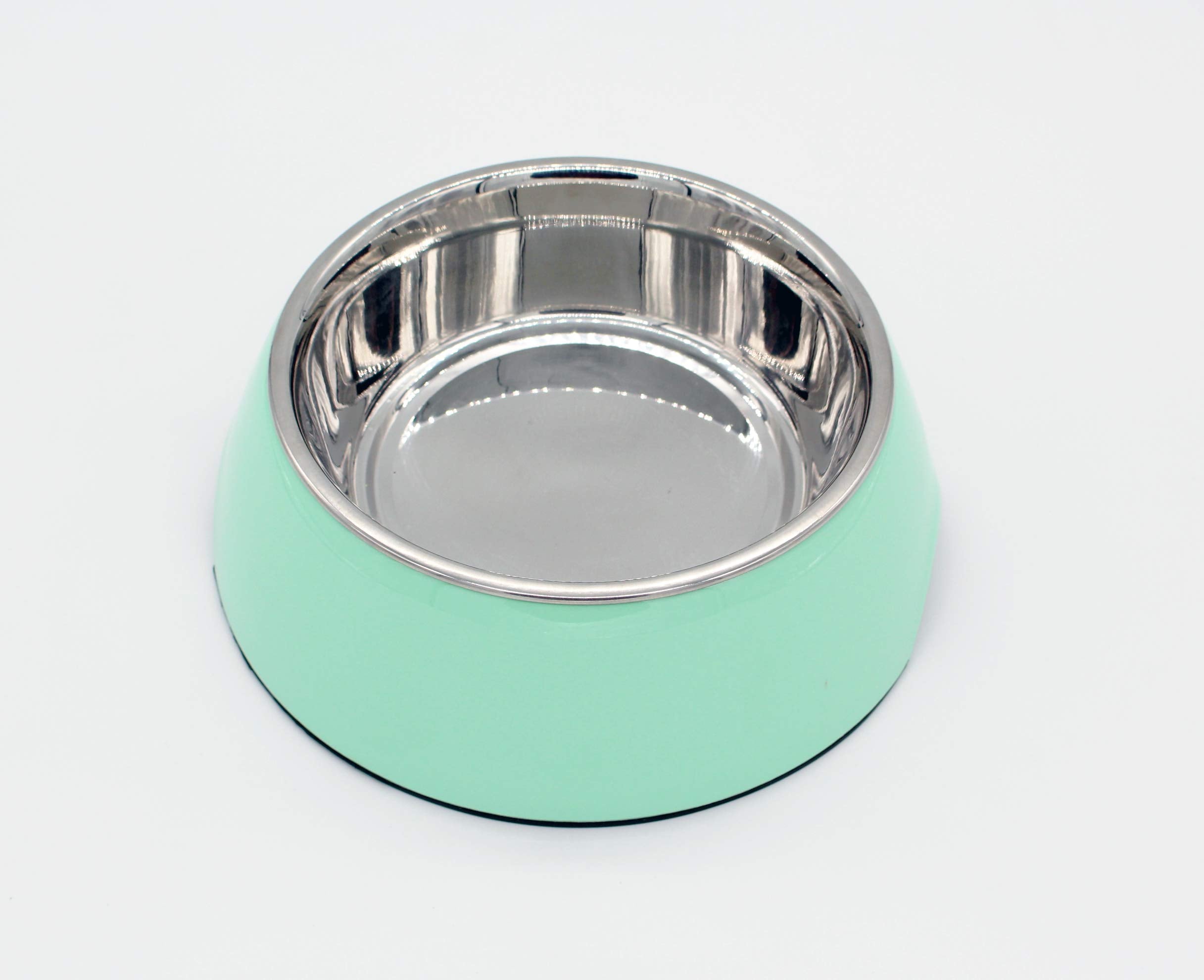 The Pets Company Stainless Steel & Melamine Dog Feeding Bowl| Food Bowl For Dogs And Cats, 940 Ml, Large, Mint Green