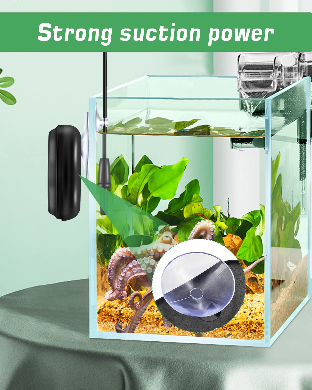 Zacro Digital Aquarium Thermometer, Fish Tank Thermometer, Water Thermometer With Large Lcd Display, Reptile Thermometer For Fis