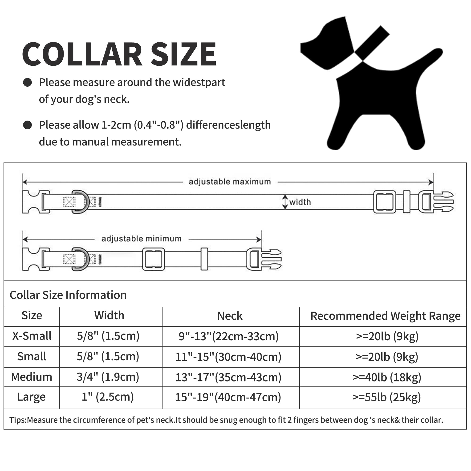 Mile High Life Dog Collar | Cute Puppy Collars | Lightweight Girl Dog Collar | Soft Boy Dog Collars | W Geometric Plaid Wave Line Pattern (Green Wave, Large)