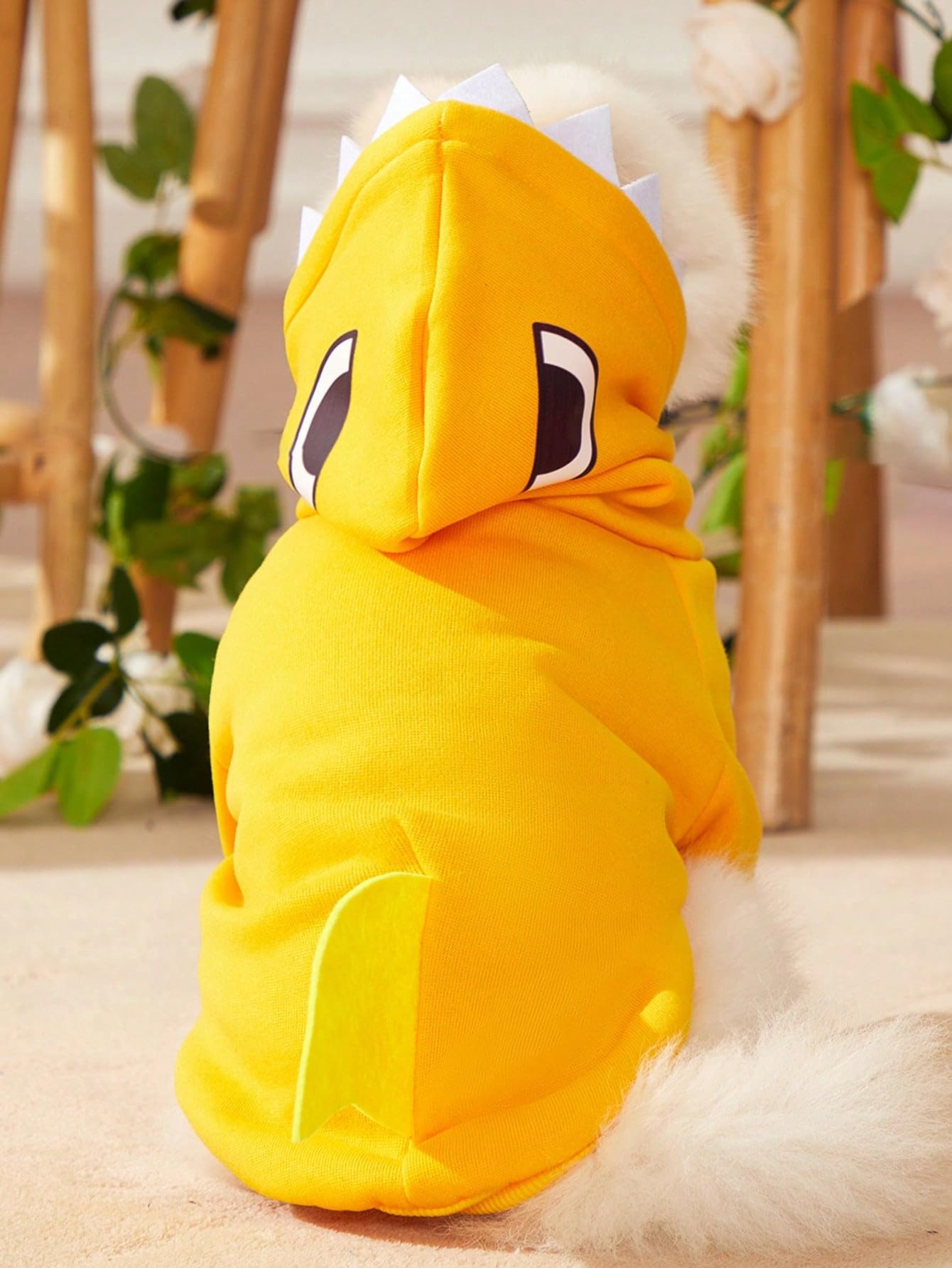 Qwinee Shark Dog Hoodie Dog Warm Jacket Coat Puppy Sweatshirt Christmas Halloween Dog Costume Winter Dog Clothes Pet Apparel For Small Medium Dogs Cats Kitten Yellow L