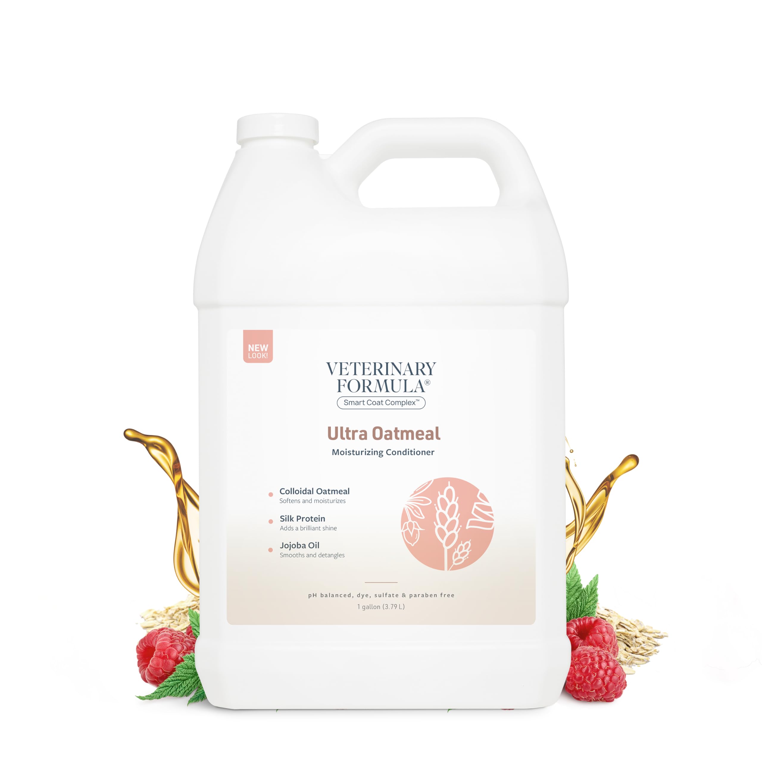 Veterinary Formula Smart Coat Complex Ultra Oatmeal Moisturizing Conditioner for Dogs, 128 Fl oz / 1 Gal - w/ Colloidal Oatmeal 