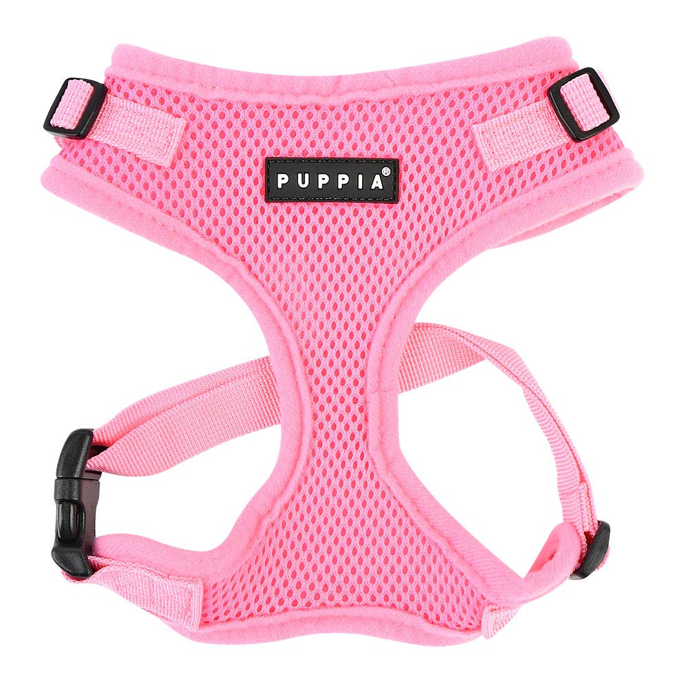 Authentic Puppia Ritefit Harness With Adjustable Neck, Pink, Large