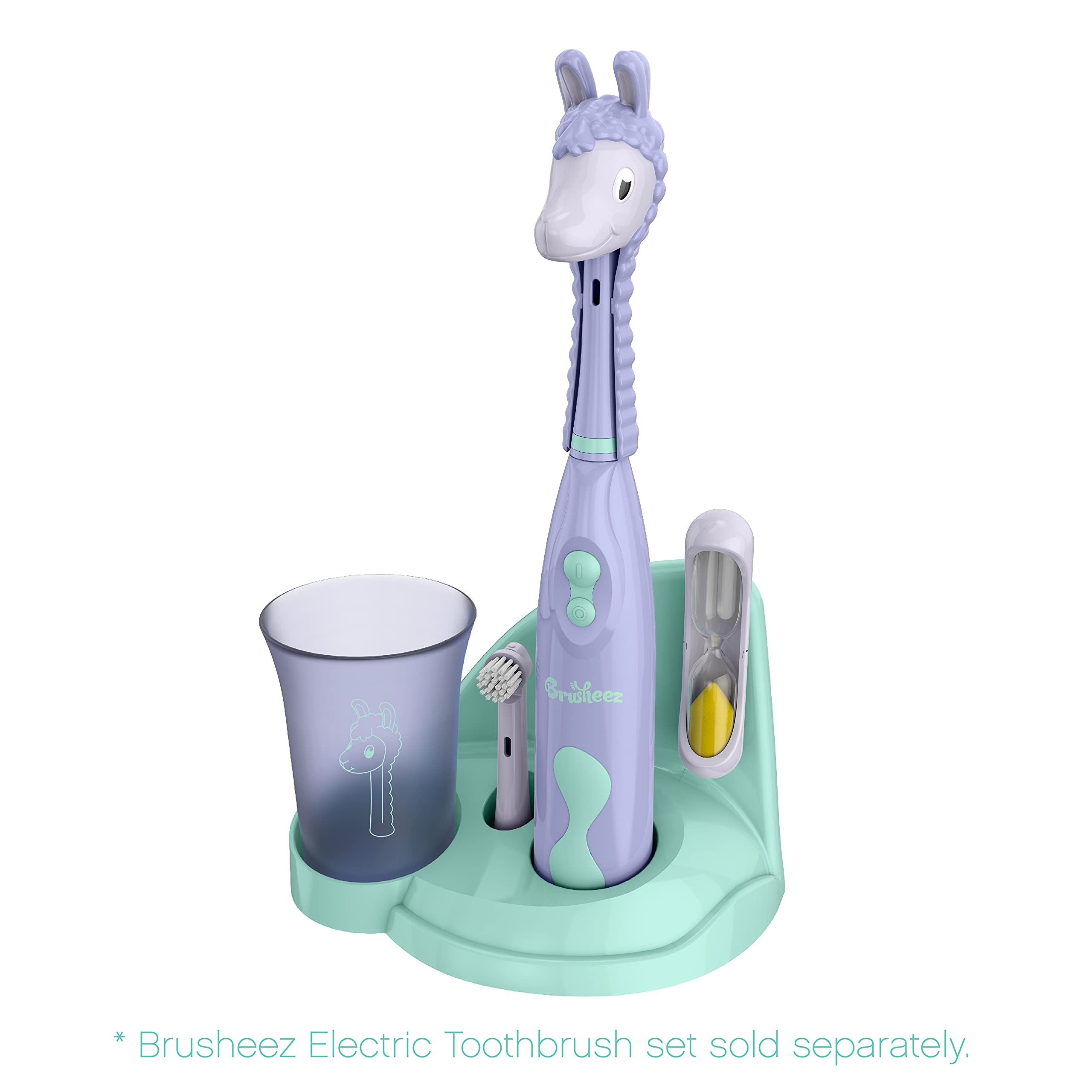 Brusheeza Electronic Toothbrush Replacement Brush Heads 2 Pack (Luna The Llama)