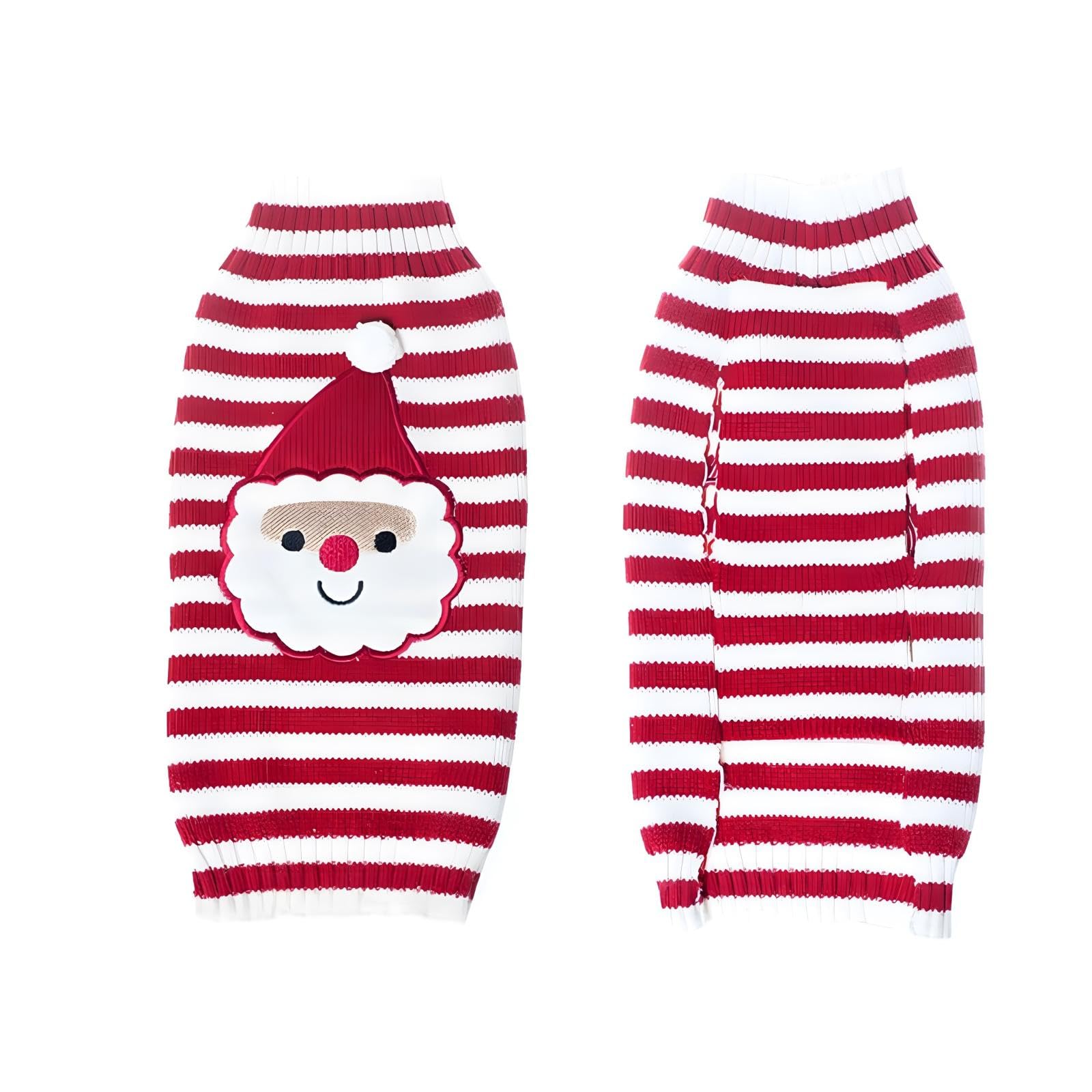 NACOCO Santa Claus Pet Sweater Dog Sweaters Cold Weather Outfit for Small to Medium Sized Dogs and Cats for Christmas Day (Santa