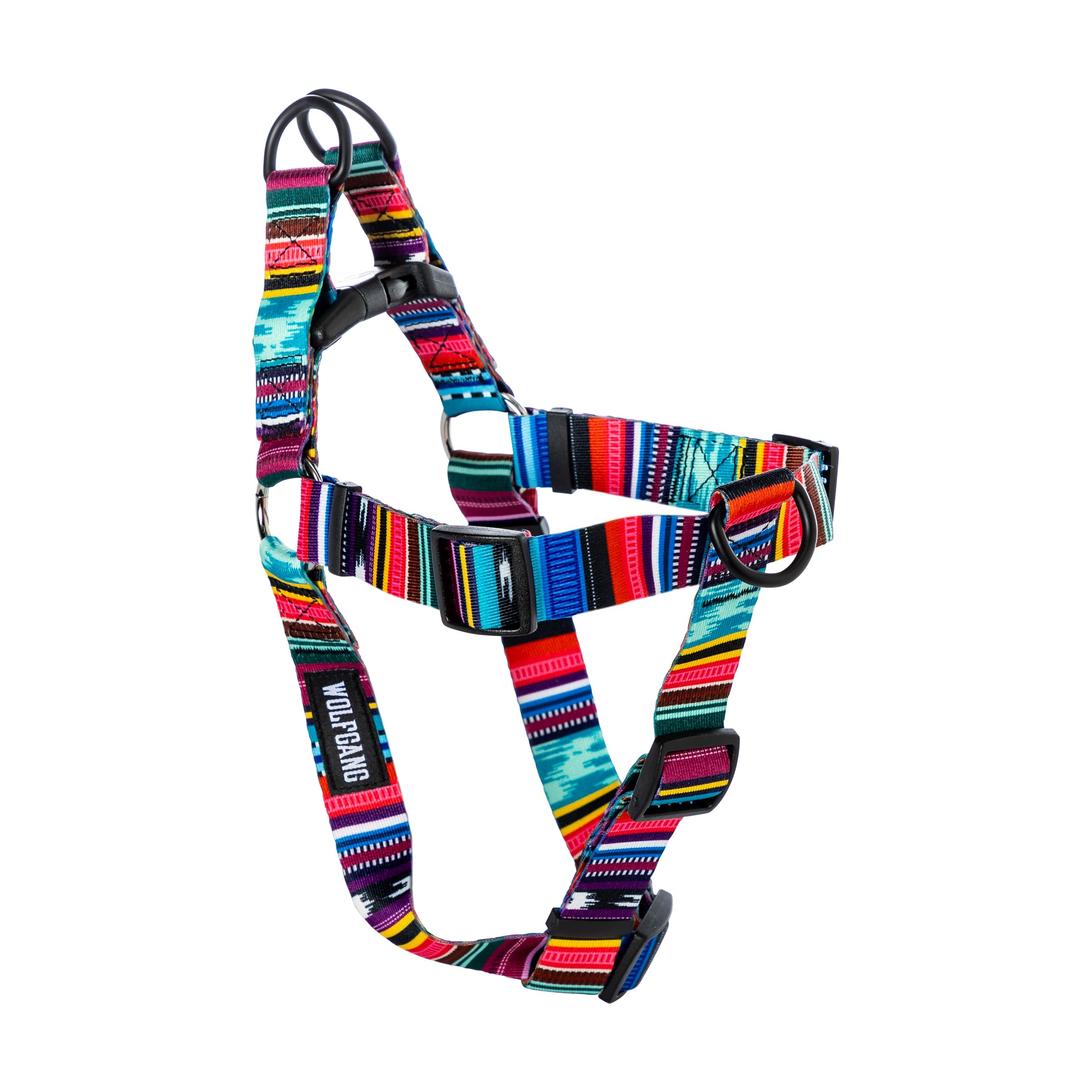 Wolfgang Heavy Duty Adjustable Dog Harness, Pull-Tested To Over 800 Lbs For Walking & Training, Quetzal Print, Extra Large