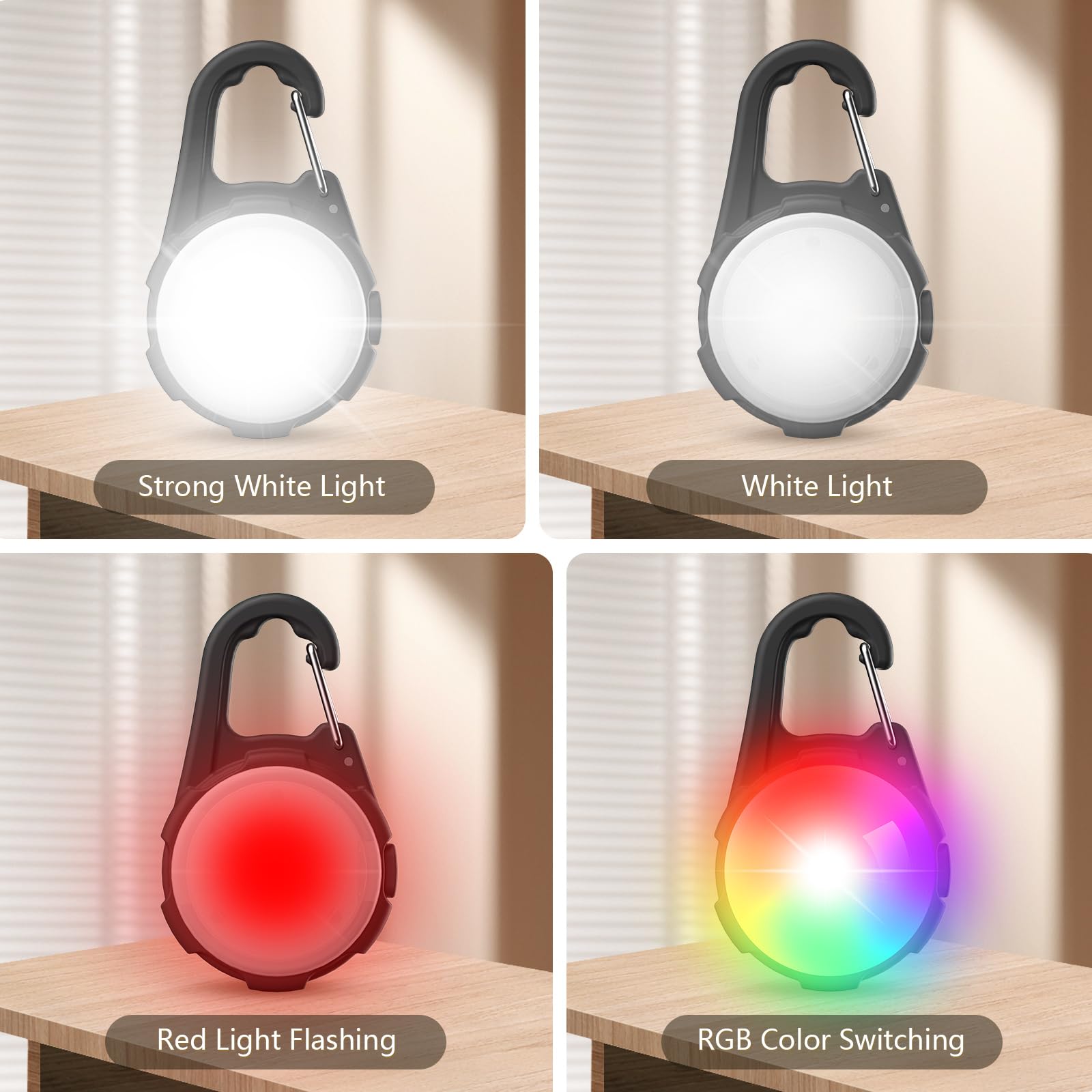 Dog Lights for Night Walking, 2 Packs LED Collar Light, 4 Modes Light for Walking at Night, Waterproof Dogs Walk Lights, Recharg