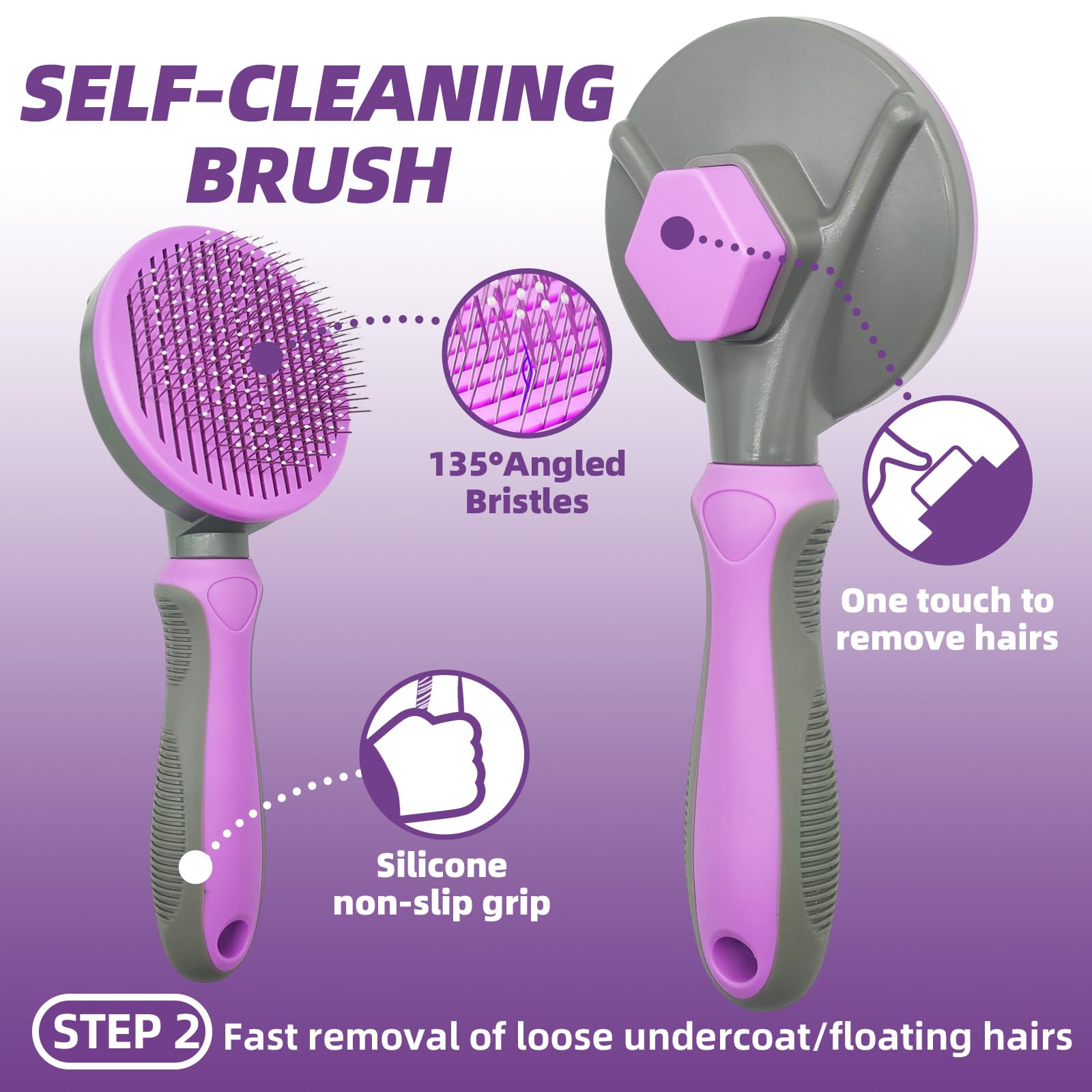 Kueiox Dog Brush For Shedding, 7 Pcs Dog Grooming Brush Kit Including Undercoat Rake, Slicker Brush, Dematting Comb, Nail Clippe