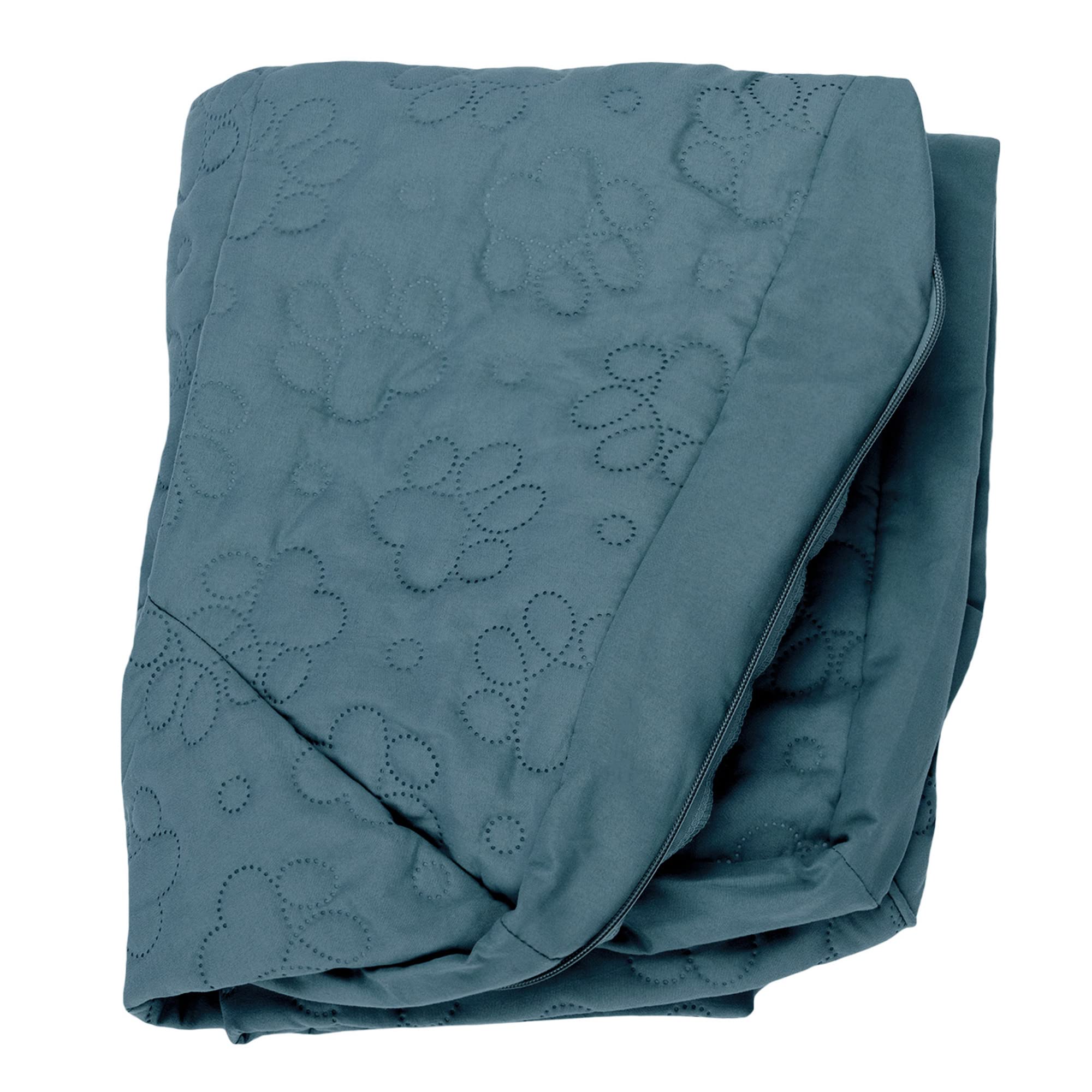 Furhaven Replacement Dog Bed Cover Pinsonic Quilted Paw L Shaped Chaise, Machine Washable - Bluestone, Jumbo (X-Large)