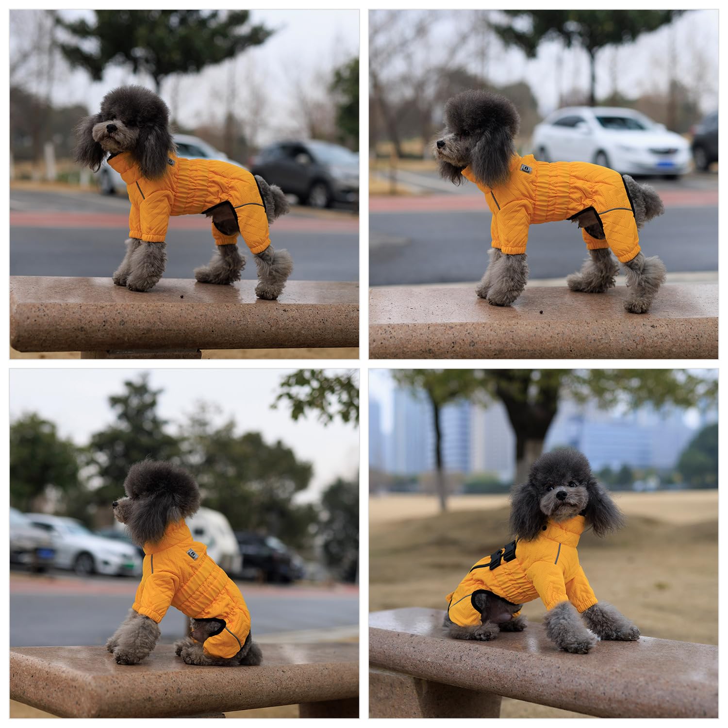 Warm Double Layers Dog Vest - 4 Legs Covered Windproof Waterproof Reflective Outdoor Skating Costume For Small Medium Large Dogs