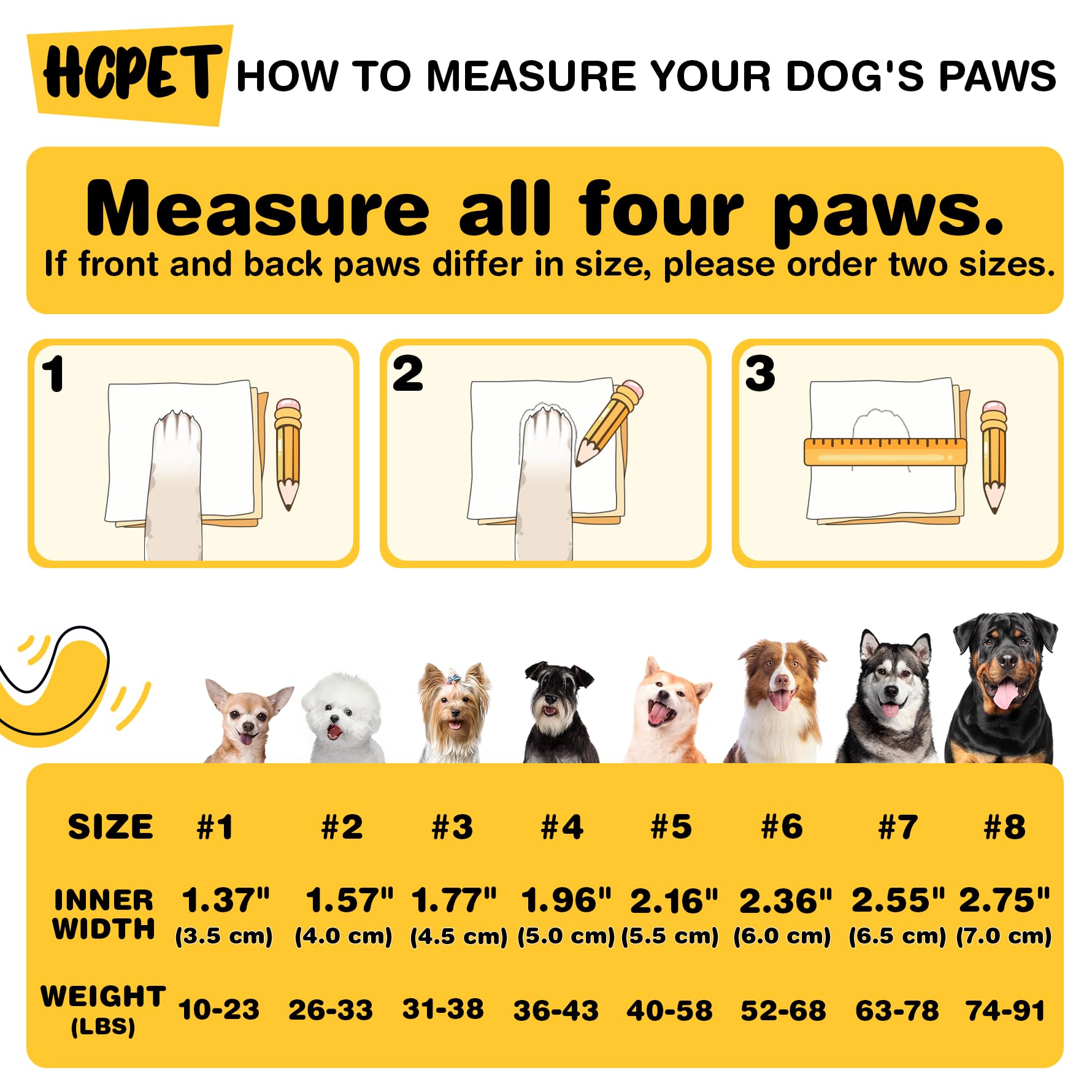 Hcpet Dog Boots Waterproof Anti-Slip Booties for Medium Large Dogs, #3 (1.77" width) Khaki, Reflective Straps, 4PCS