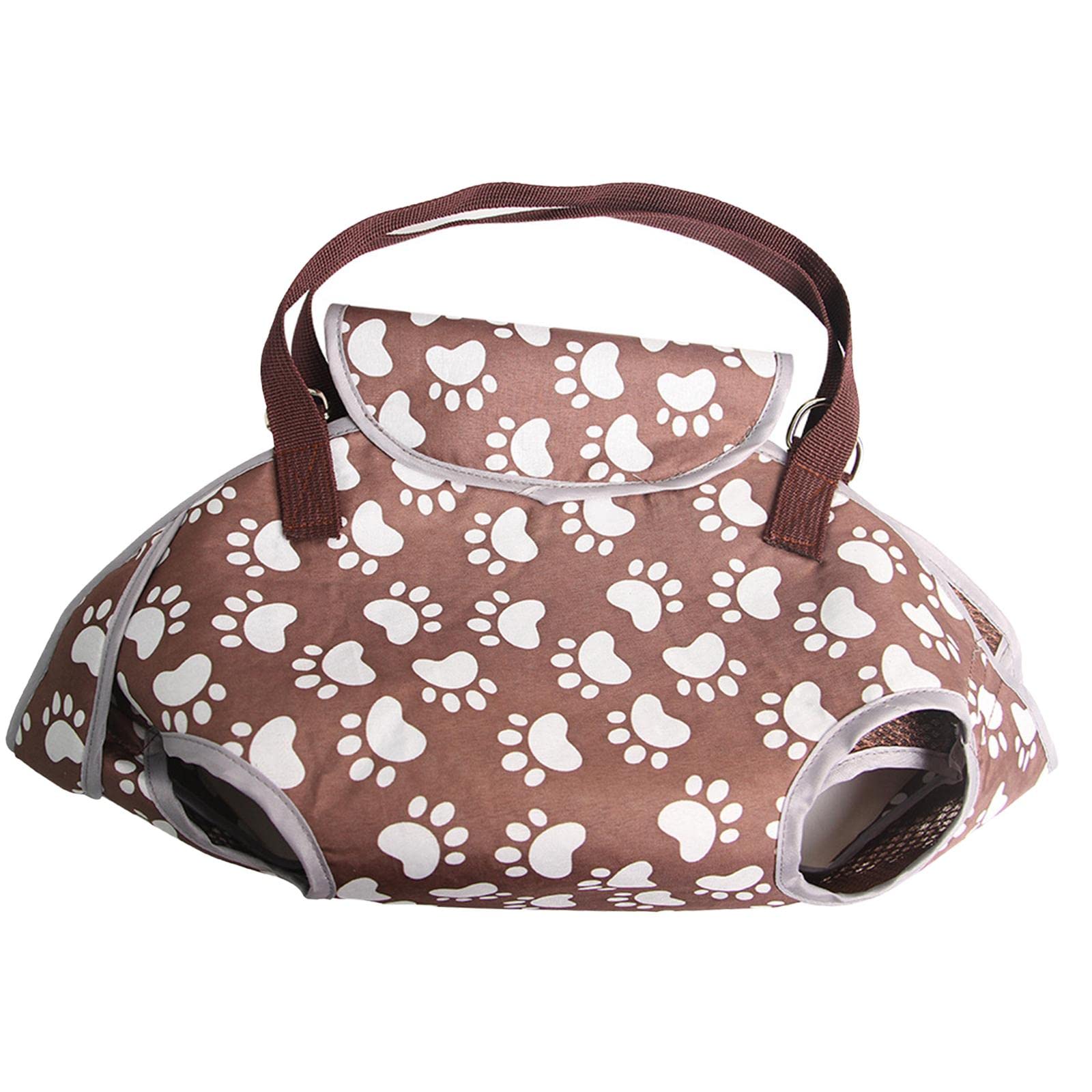 MERISHOPP Travel Shoulder Bag Comfortable Puppy Kitten Leg Out Cats Dog Pets Carrier Brown S