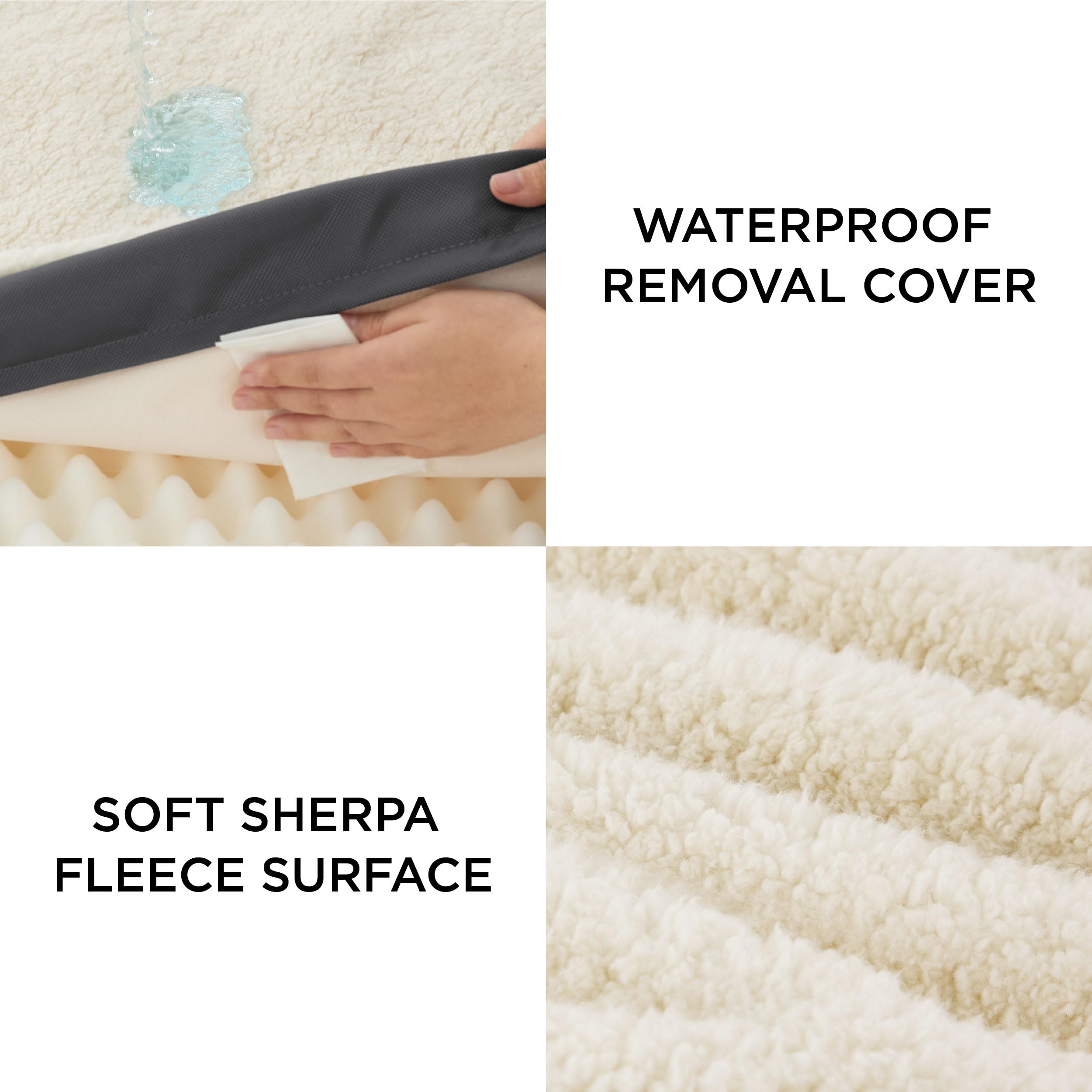 Bedsure Dog Bed For Small Dogs - Xs Orthopedic Waterproof Puppy Beds With Removable Washable Cover, Egg Crate Foam Pet Mat, Suit