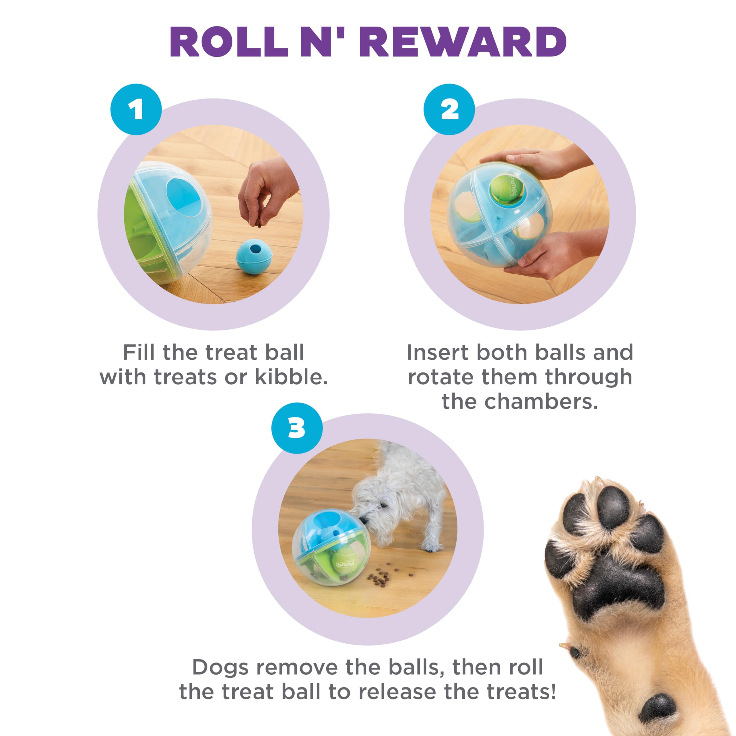 Outward Hound By Nina Ottosson A-Maze Ball Dog Treat Puzzle Ball, Level 2 Intermediate, Green