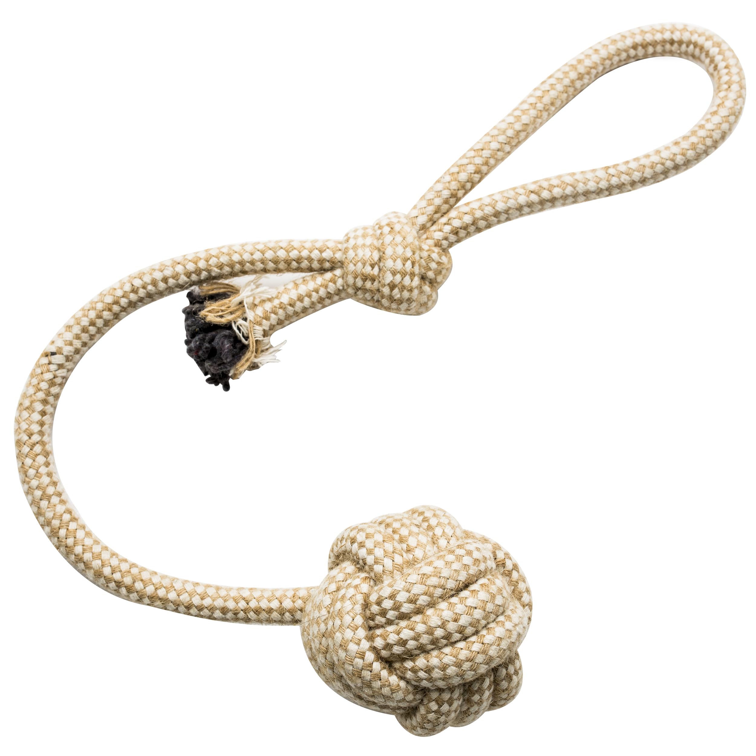 Franklin Sports Pet Supply Natural Rope Dog Toys - 4 Pack - Play Fetch - Tug Of War - Dog Teething - Puppy Chew - Puppy - Teething Toy - Tug Rope - Tug Toy
