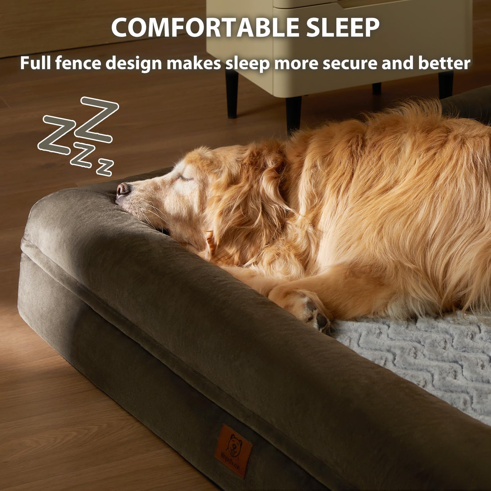 Wnpethome Washable Dog Beds Large Sized Dog, Xxxxl Pet Couch, Orthopedic Pet Sofa Bed With Removable & Waterproof Cover