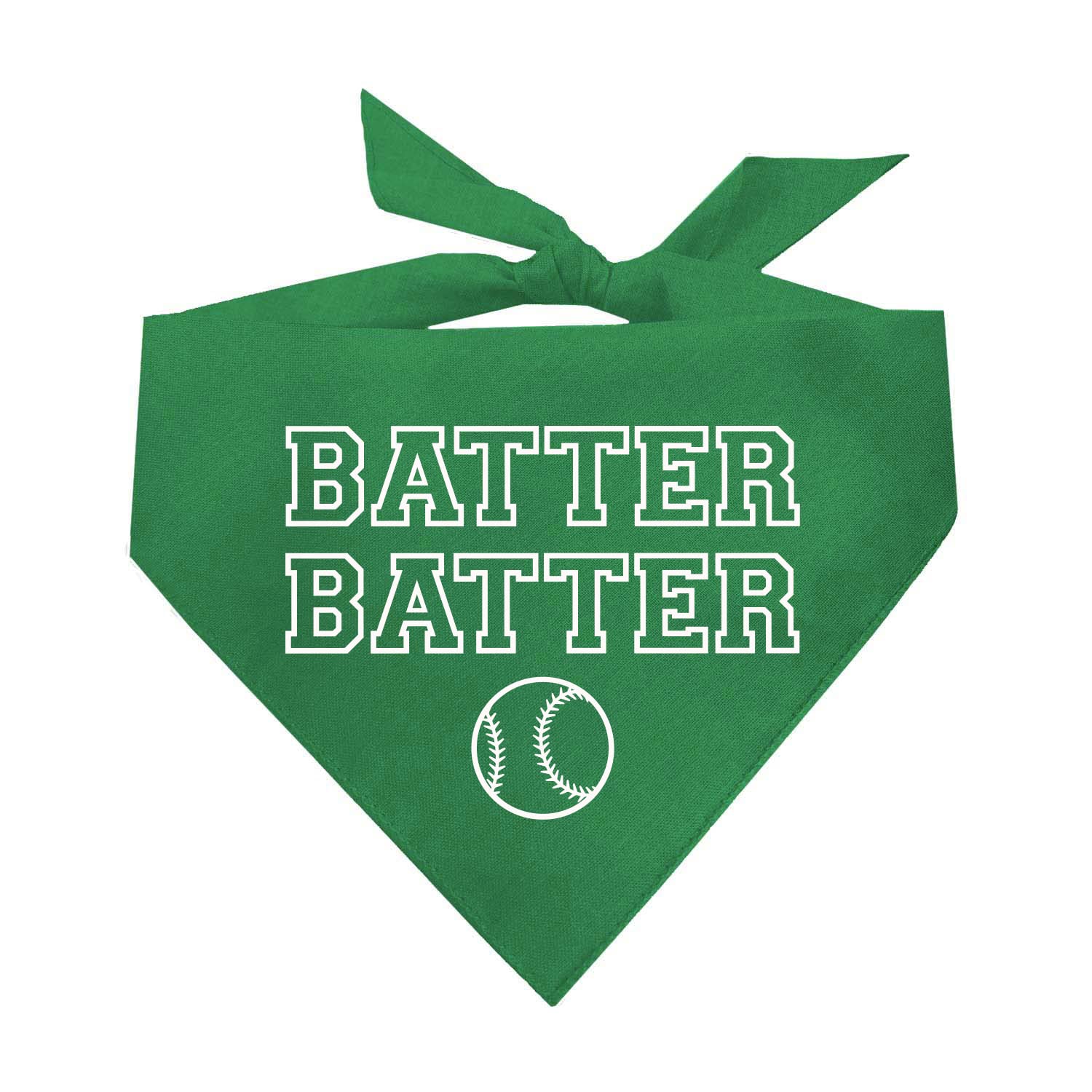 Batter Batter Baseball Dog Bandana (1050 Green, One Size)