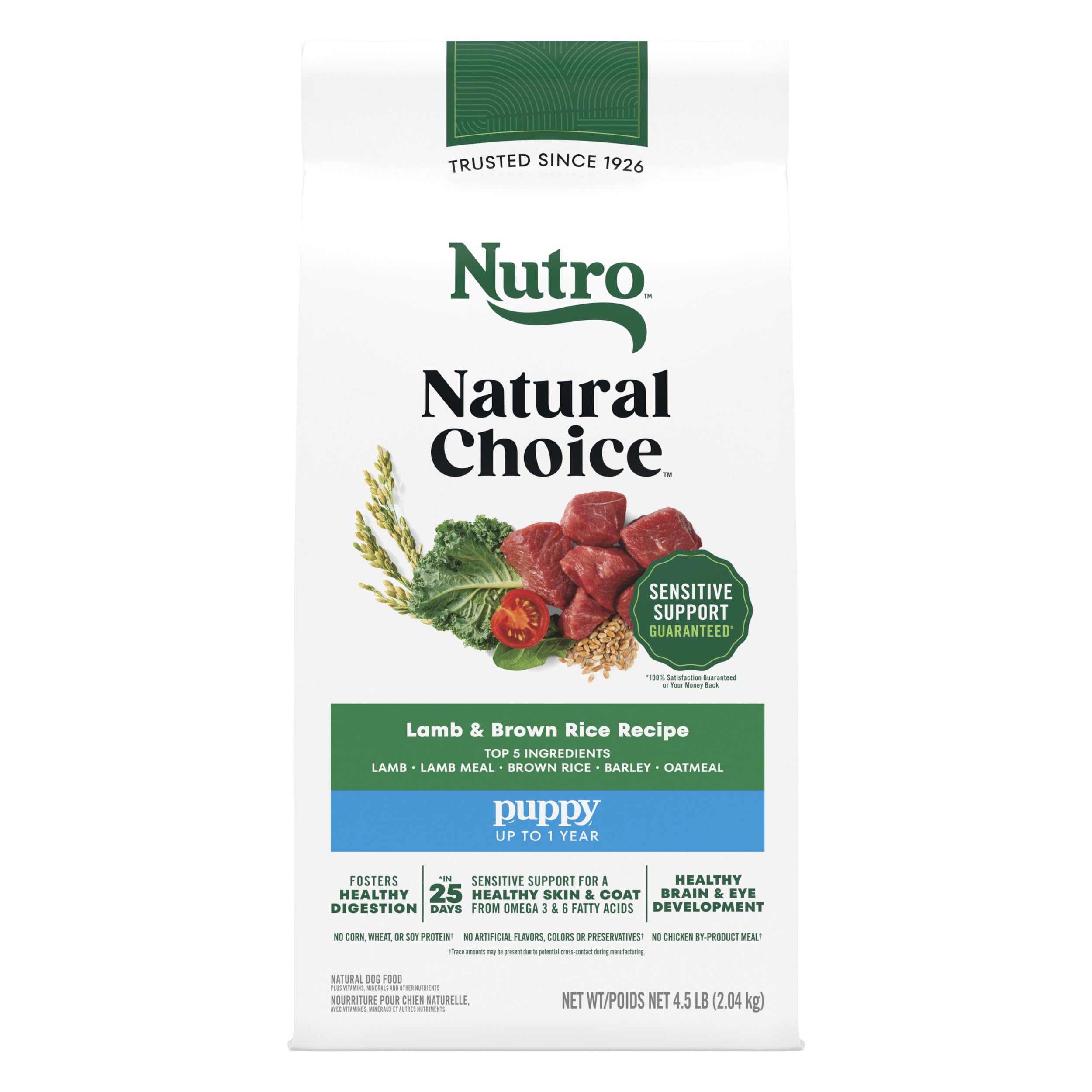 Nutro Natural Choice Puppy Dry Dog Food, Lamb and Brown Rice Recipe, 45 lbs.
