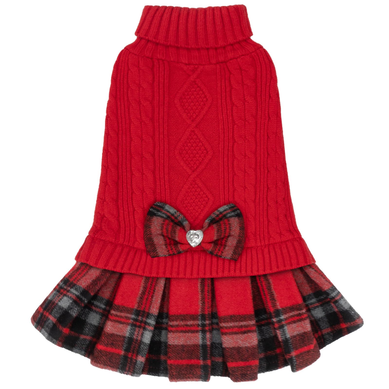 Kyeese Dog Christmas Sweater Comfy Dog Sweater Warm Medium Dog Sweater With Bowtie Soft Dog Sweater For Medium Dogs Girl Turtlen