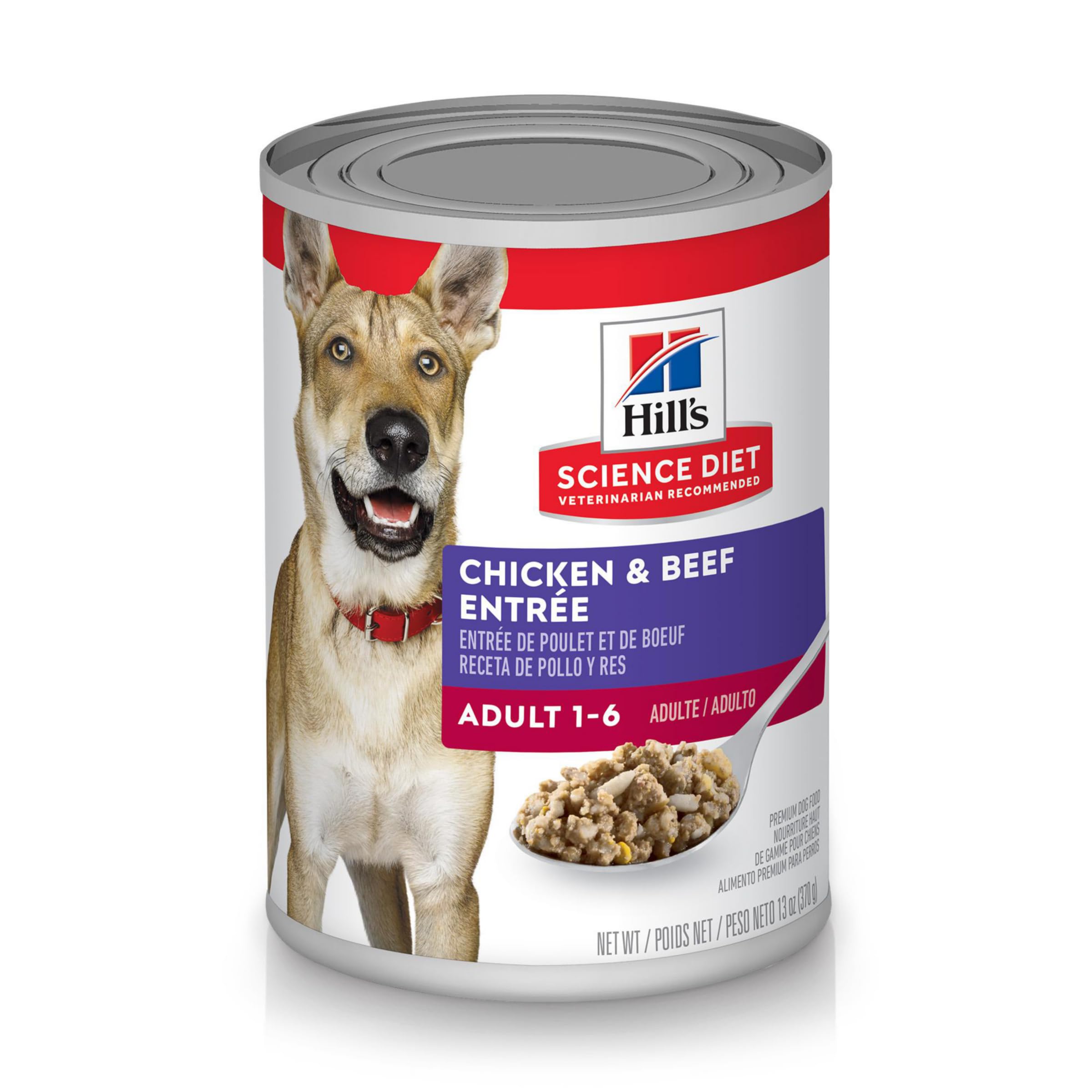 Hills Science Diet Adult Chicken & Beef Entree Canned Dog Food, 13 oz., Case of 12