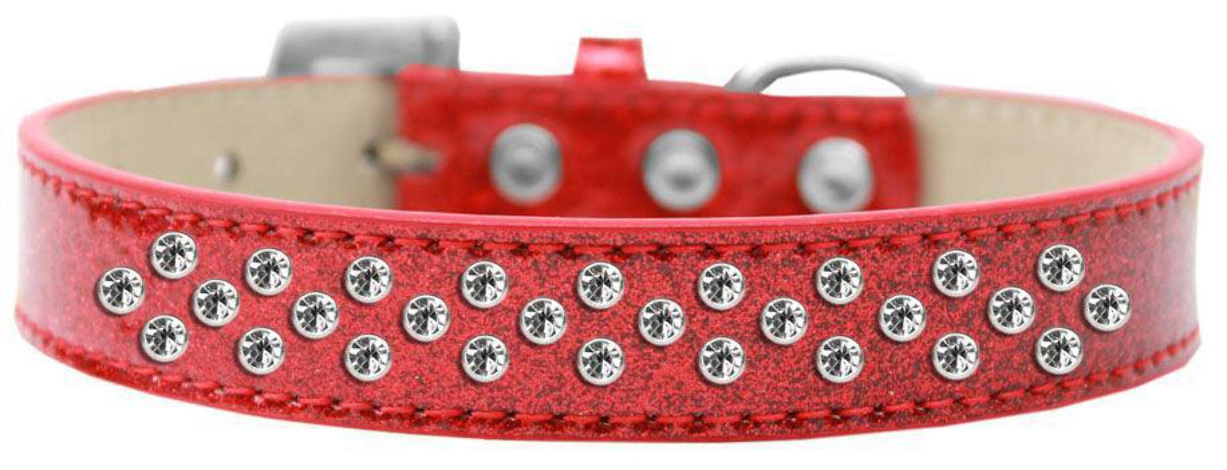 Mirage Pet Products Sprinkles Ice Cream Dog Collar with Clear Crystals, Size 14, Emerald Green