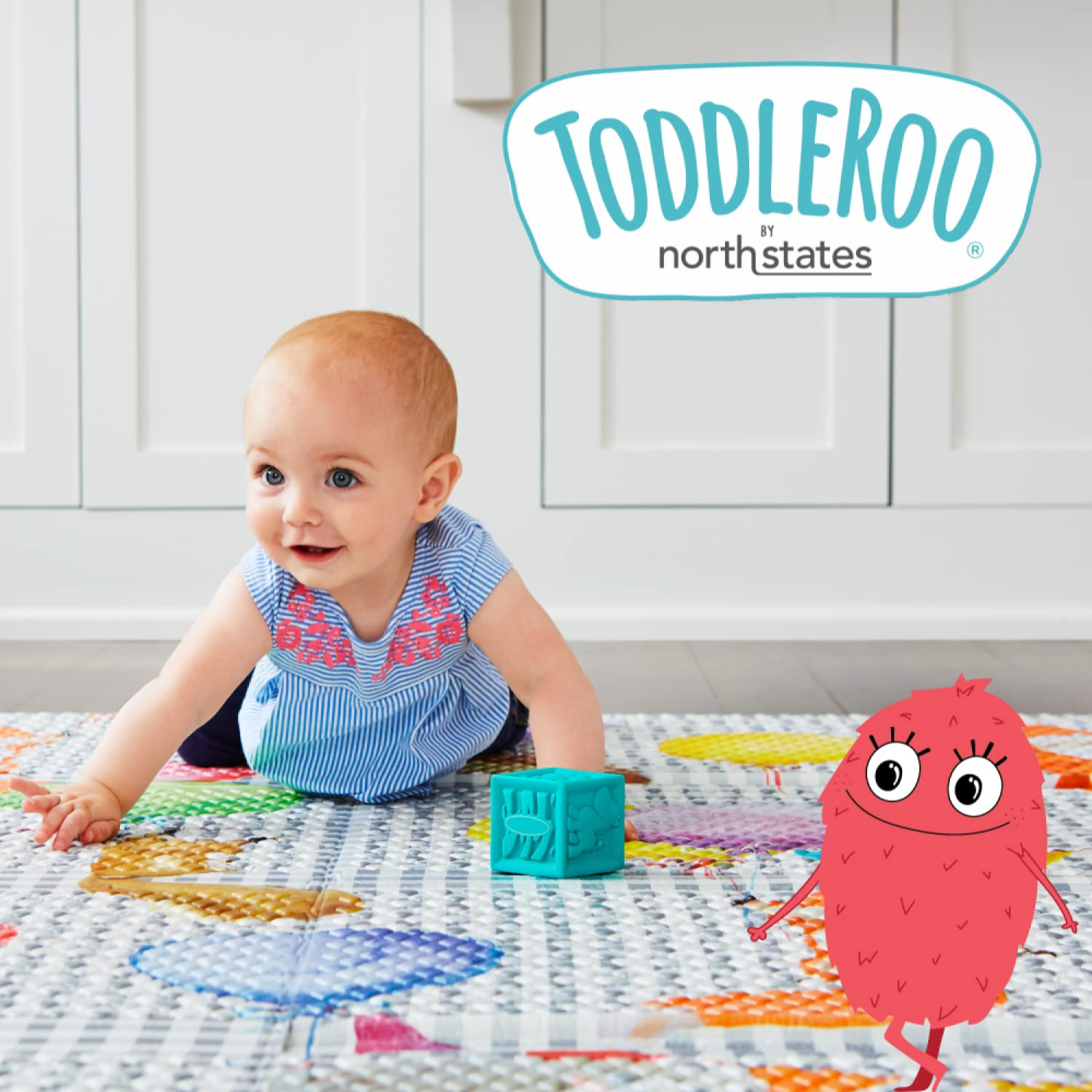Toddleroo By North States Superyard Aqua 2 Panel Extension: Increases Play Space Up To 34.4 Sq. Ft. (Adds 64', Aqua)