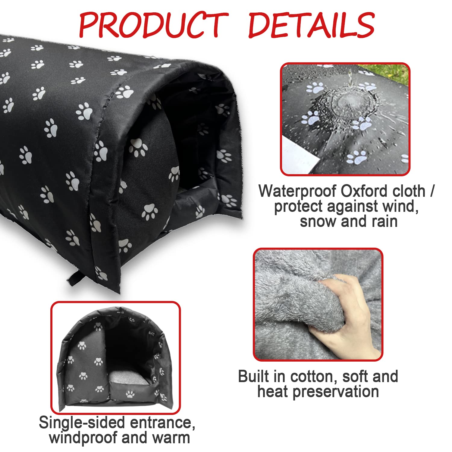 Size Xl Cats Shelter Big For 5 Adult Cats Outdoor Feral Cat House For Winter, Waterproof And Warm Cat House Outdoor Insulated,Fo