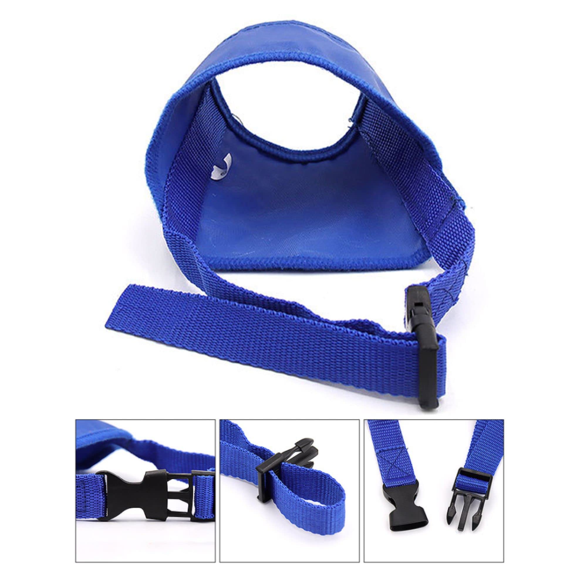 Parts Express Dog Muzzle, Soft Anti-Biting Barking Chewing Muzzle, Breathable Waterproof Adjustable Muzzle For Small Medium Dogs,Blue (Xxs)