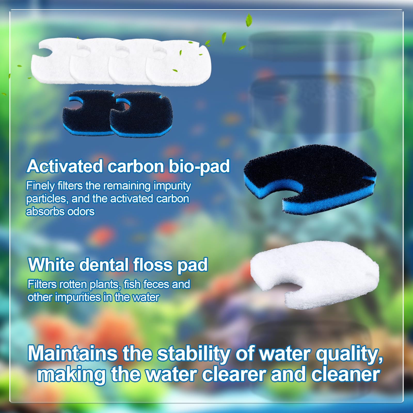 6Pcs Aquarium External Filter, Canister Aquarium Filter Accessories For Amosijoy 172/225/265Gph Aquarium External Filter Floss P