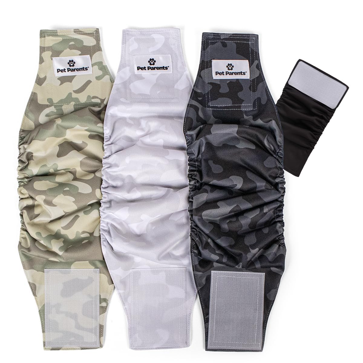 Pet Parents Premium Washable Belly Bands For Male Dogs & Extendrs, (3Pack) Of Male Dog Diapers & Male Dog Belly Bands, Color: Camo, Size: Extra Large Dog Diapers Male