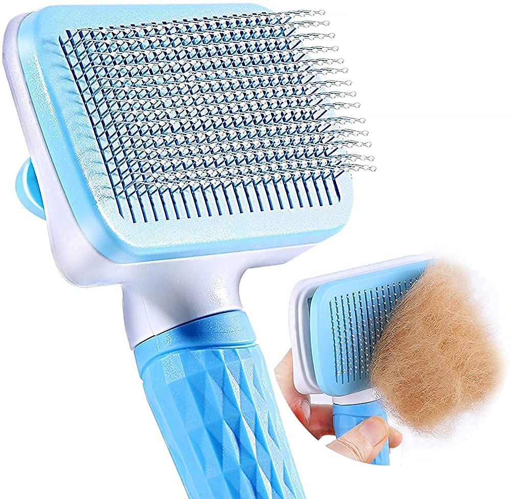 Rvpaws Self Cleaning Hair Fall Control Slicker Brush For Dog/Cat/Kitten/Puppy (Colour May Vary)