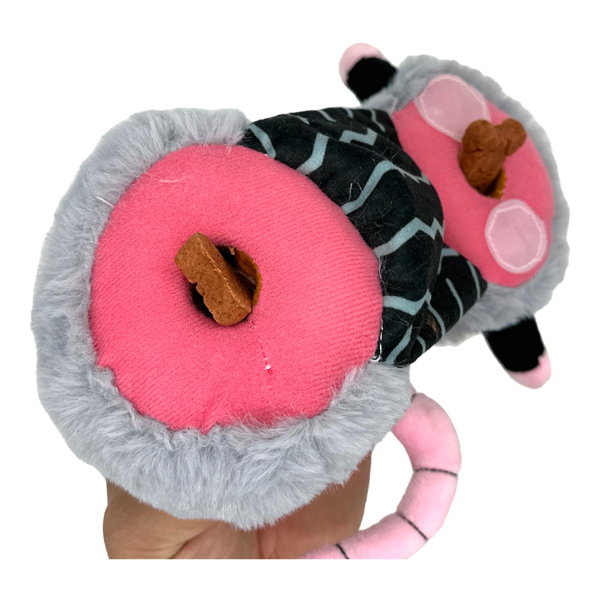 Roadkill Opossum Dog Toy Funny Dead Ran Over Possum Stuffed Chew Toy With Hidden Treat Compartments - Rip And Reveal Interactive