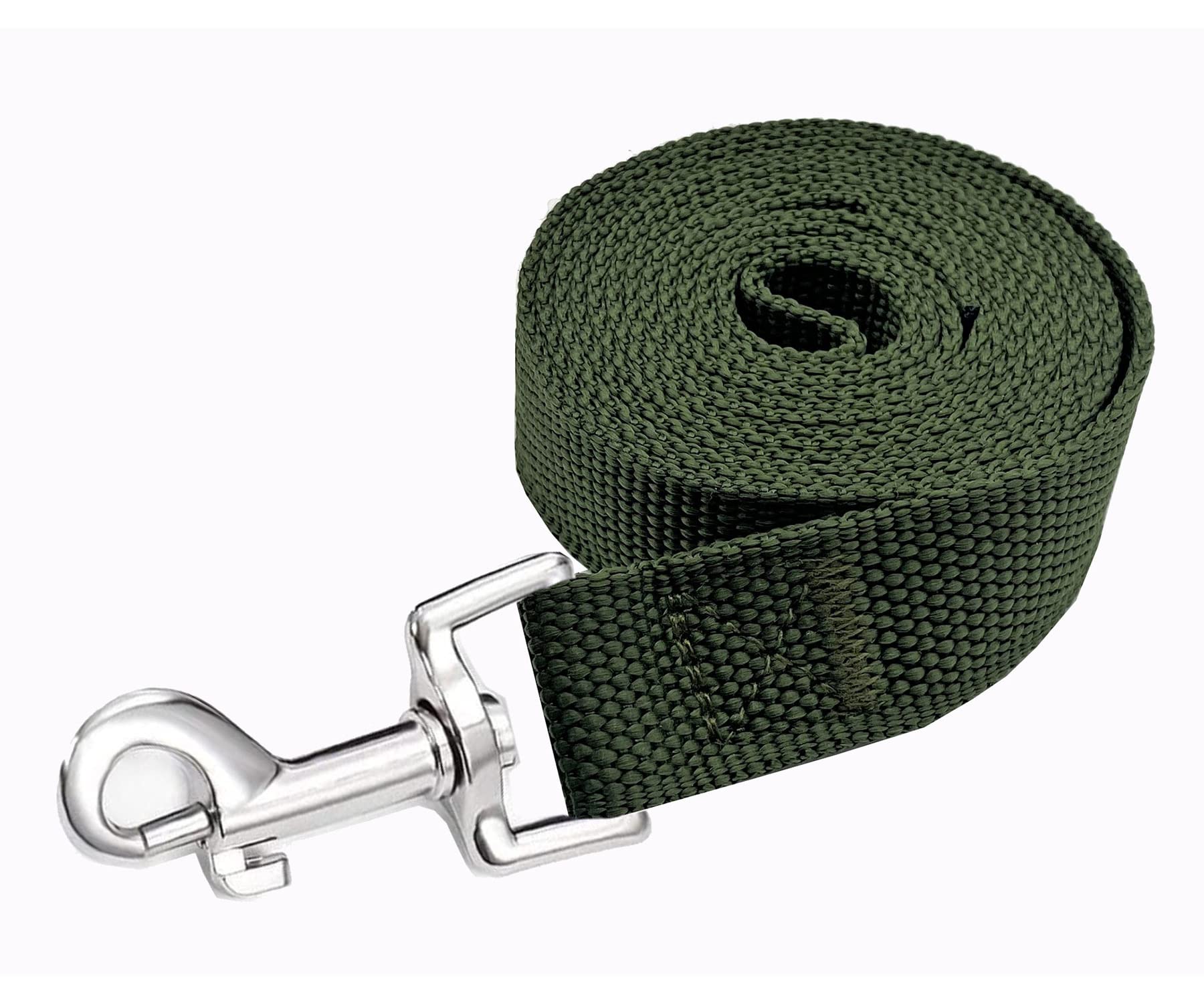 Strong Nylon Dog Leash, 4FT/ 5 FT/ 6FT Dog Leashes for Medium Large Dogs (6FT, Green)