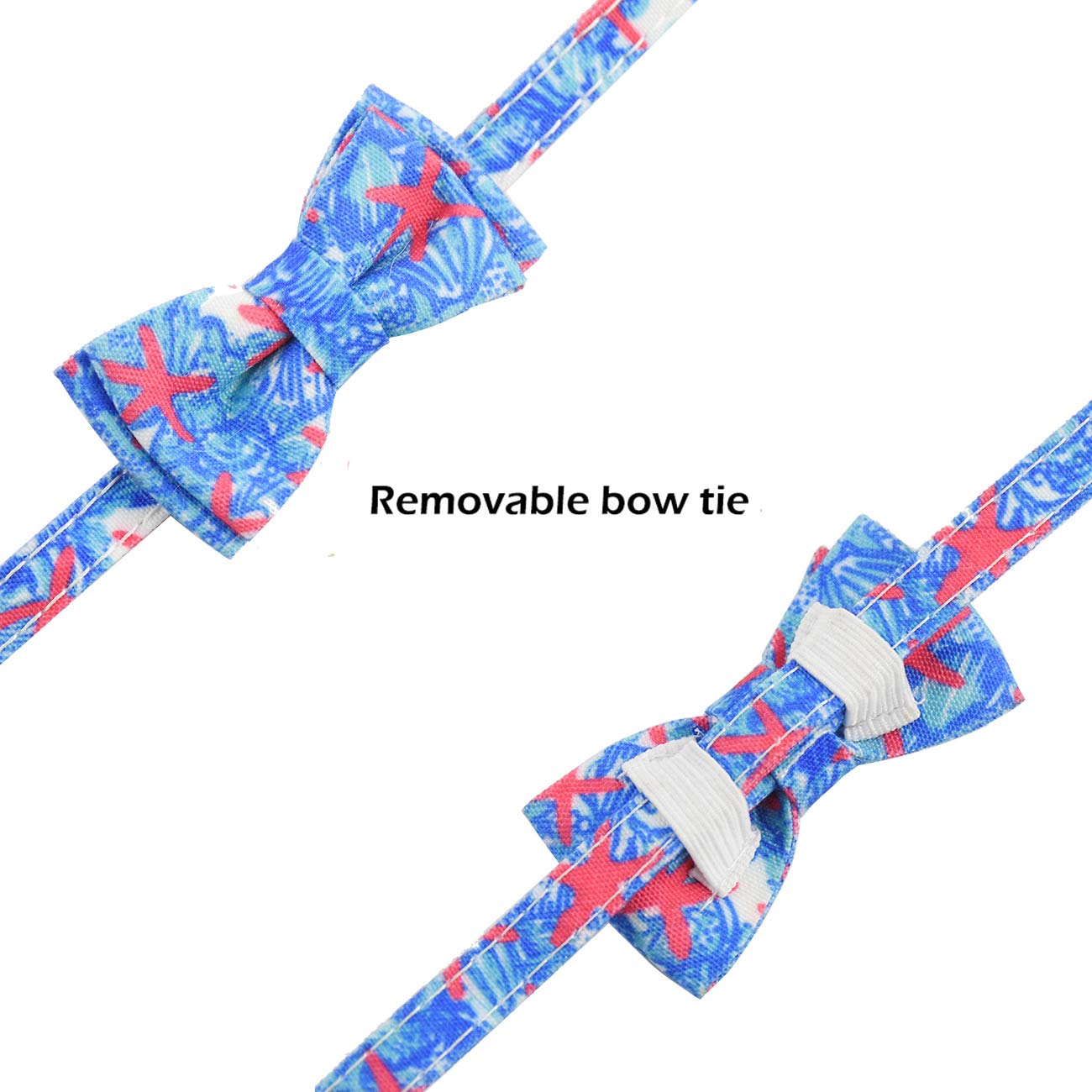 Bowtie Cat Collars Breakaway With Bell, Adjustable Cute Kitty Collars Safety Buckle Kitten Collar For Cat Puppy 7.5-11In (23)