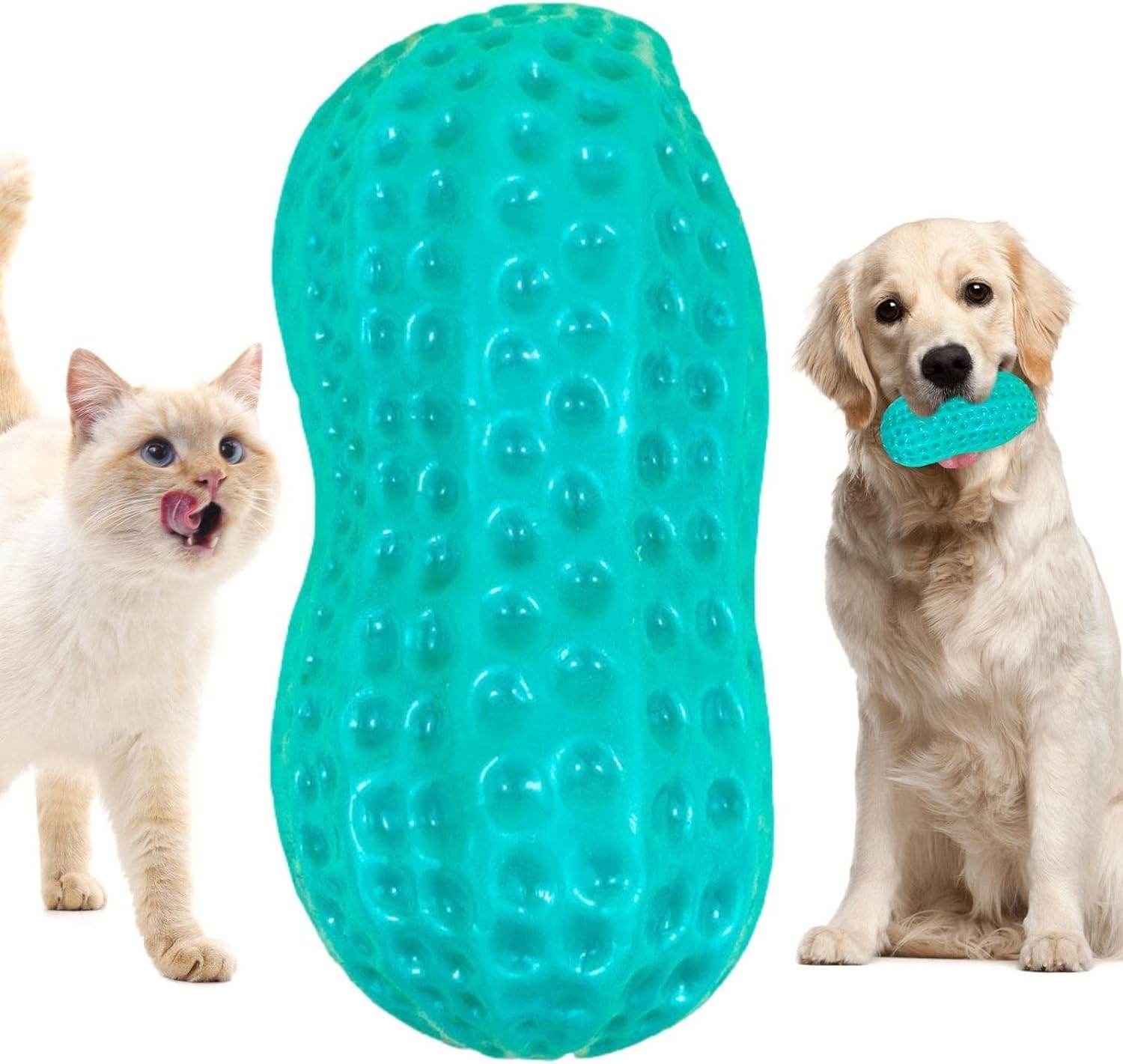 Kspups Dog Teething Toy  Peanut Shape Squeaky Teething Toy For Puppies | Soft And Unbreakable Pet Supplies To Reduce Boredom An