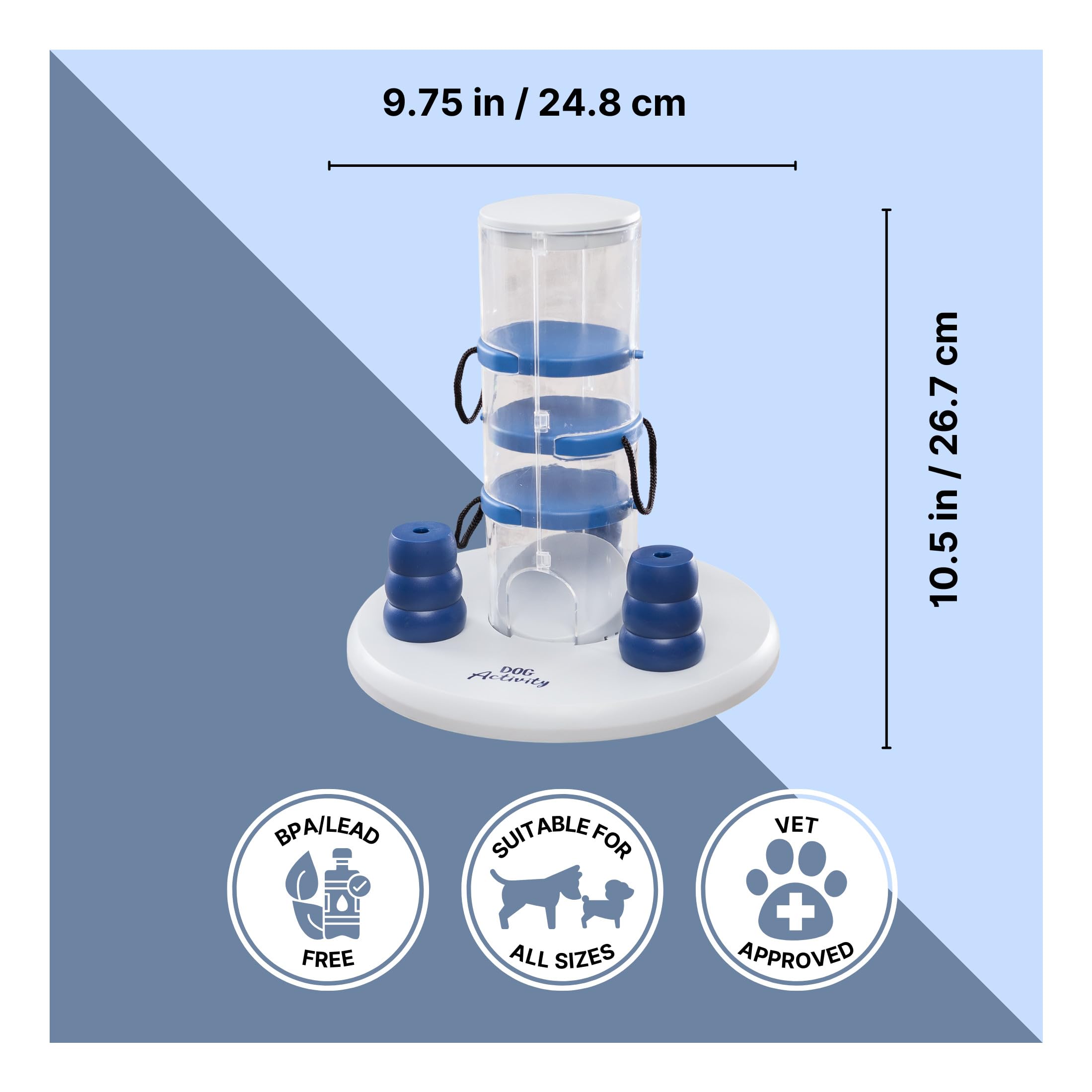 TRIXIE gambling Tower Strategy game, Intermediate Dog Puzzle Toy, Level 2 Activity, Treat Puzzle, Interactive Play, Enrichment